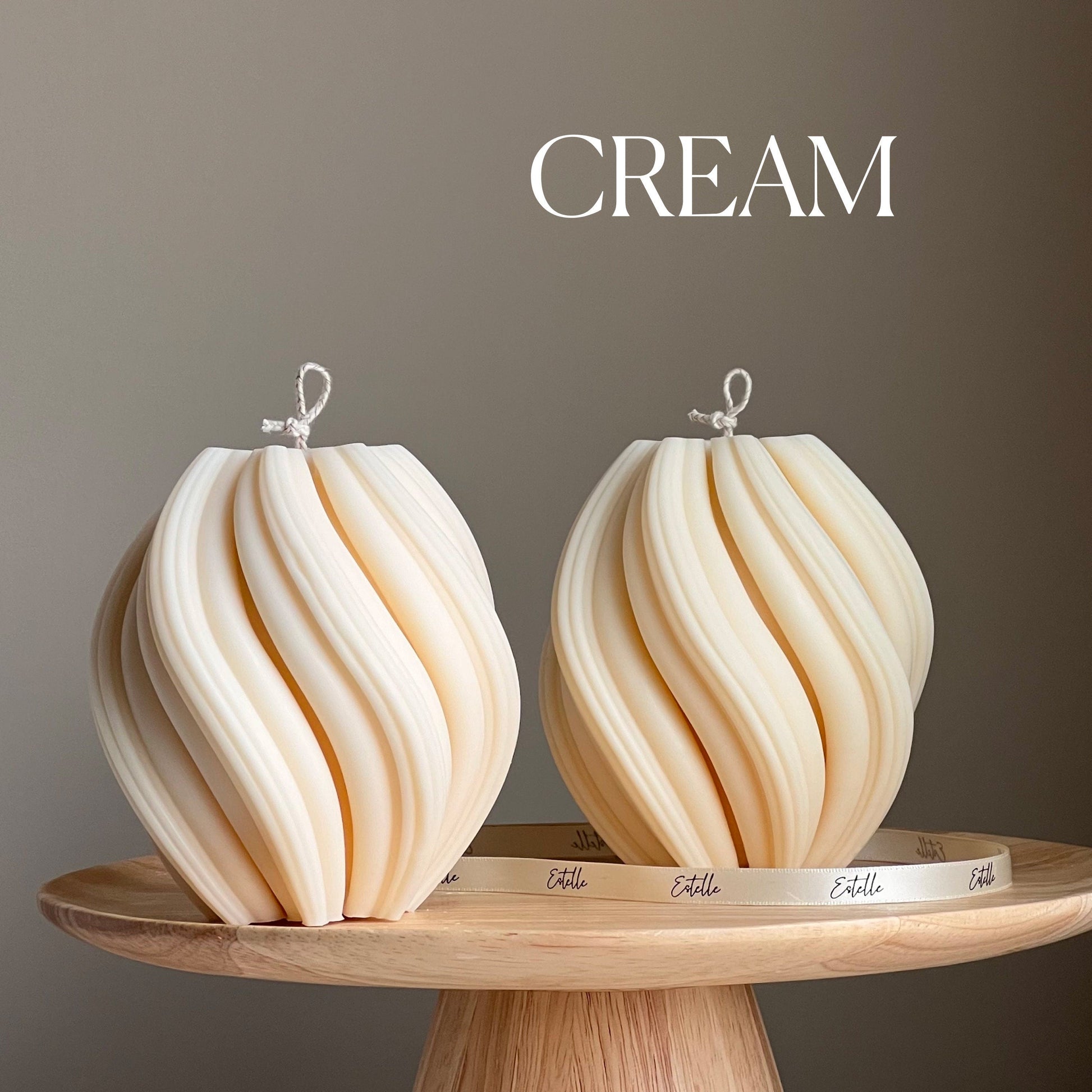 Large Swirl Soy Wax Candle | Home Decor