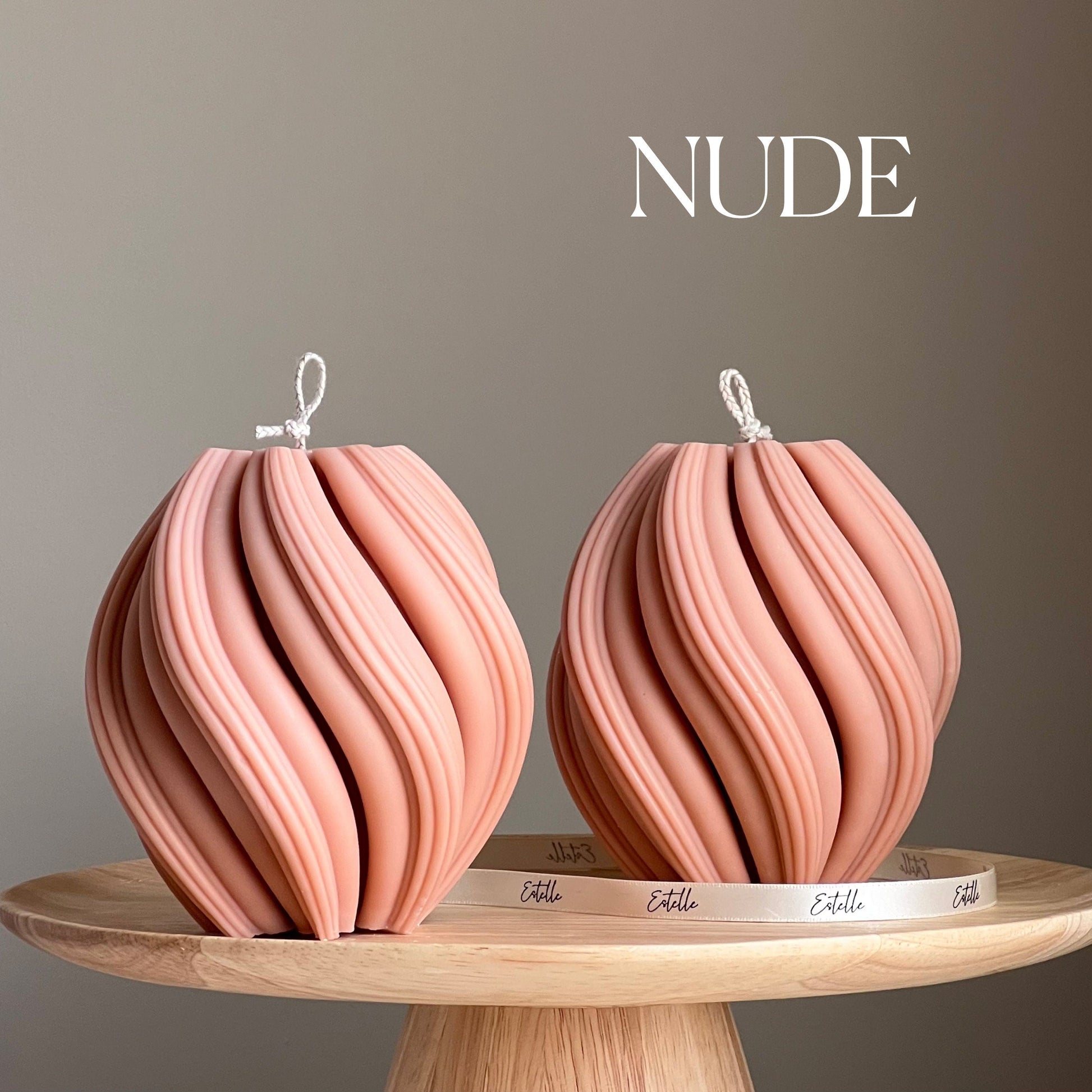Large Swirl Soy Wax Candle | Home Decor