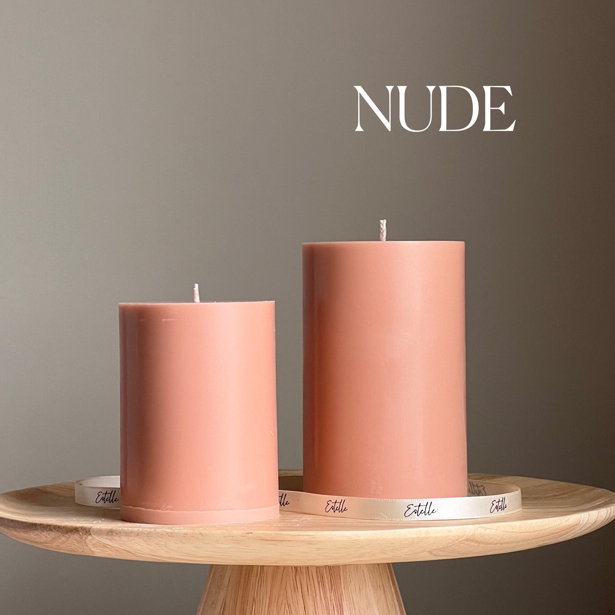 Chandelle pilier en cire de soya faite main : chandelle décorative