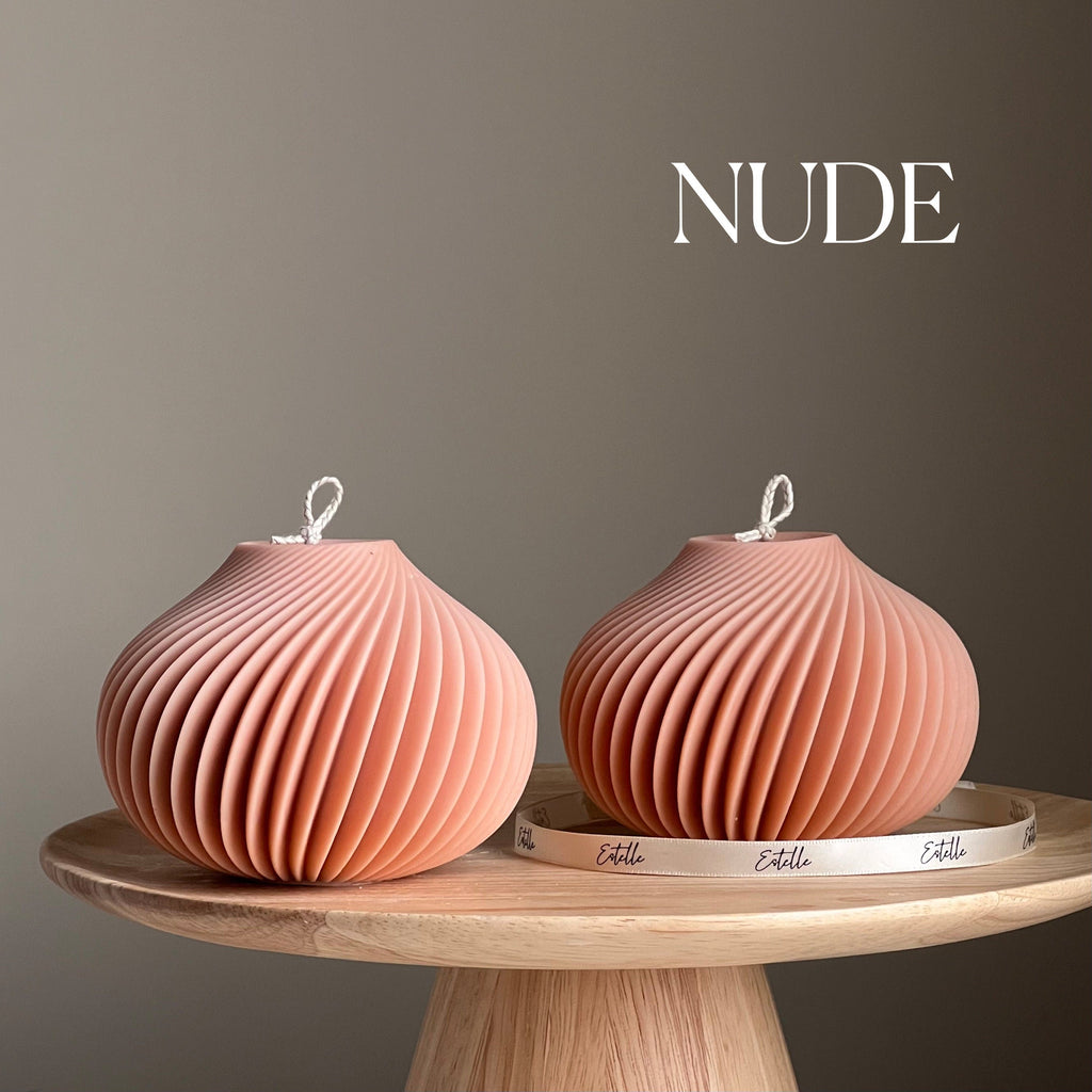 Handmade Spiral Soy Wax Candle: Minimalist Home Decor