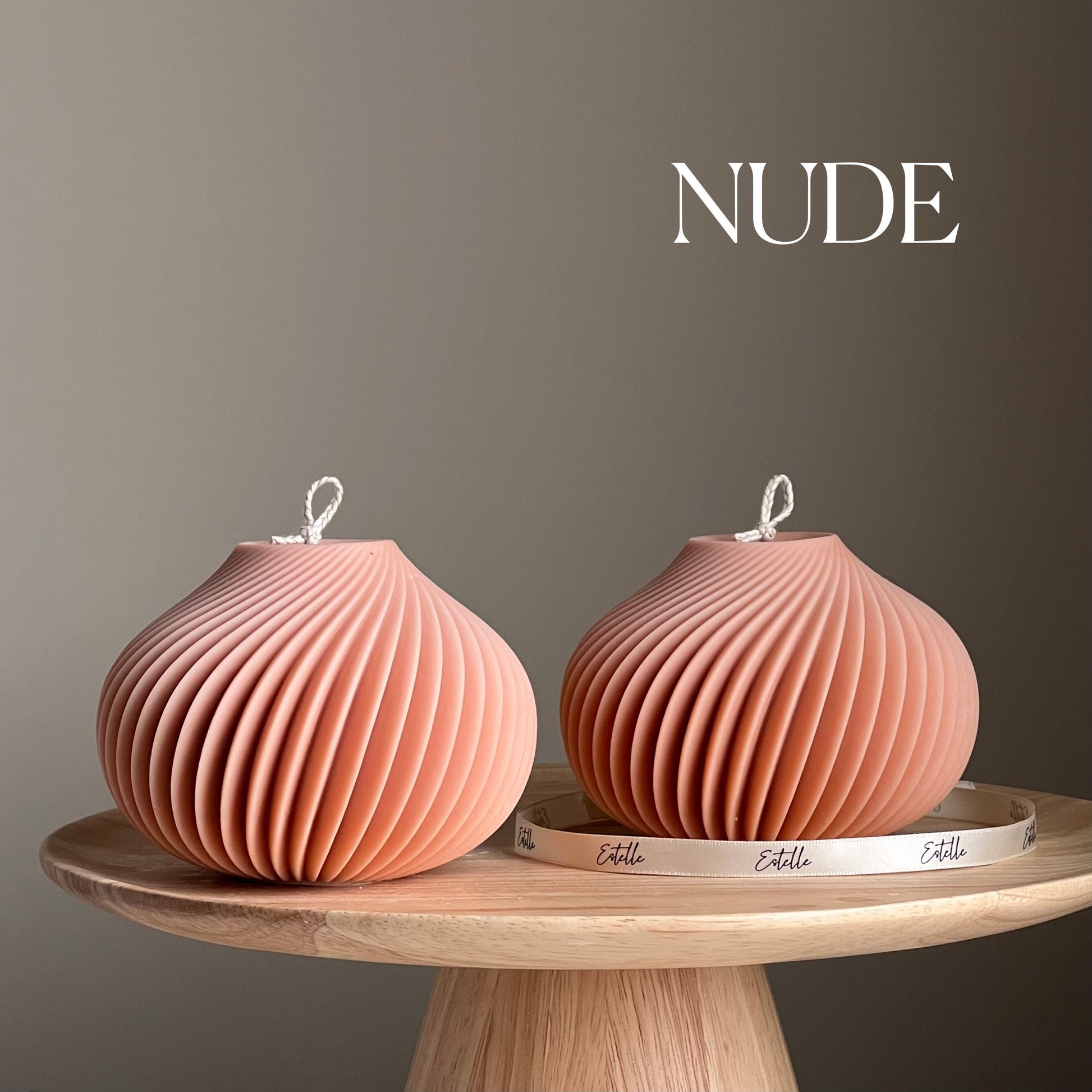 Handmade Spiral Soy Wax Candle: Minimalist Home Decor