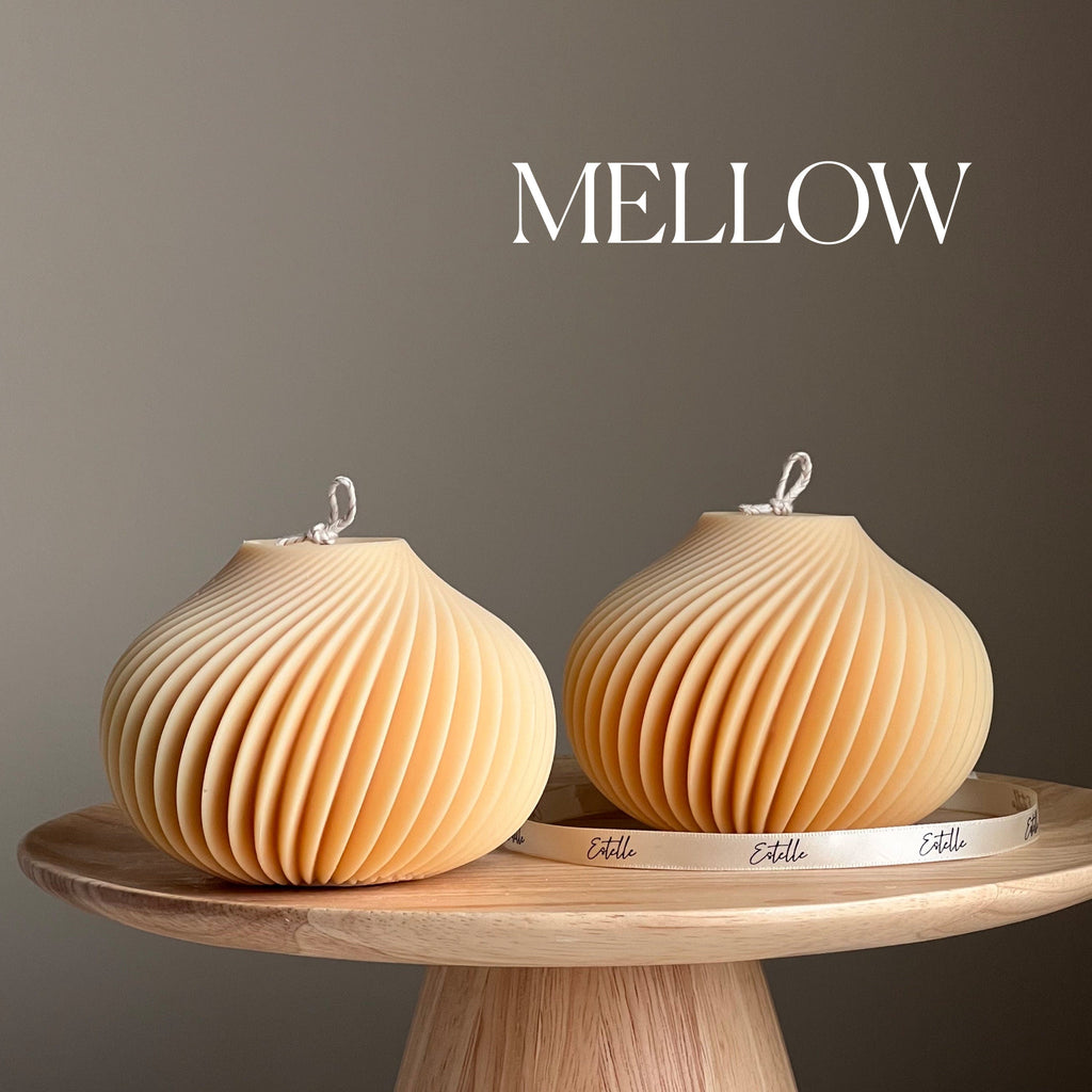 Handmade Spiral Soy Wax Candle: Minimalist Home Decor