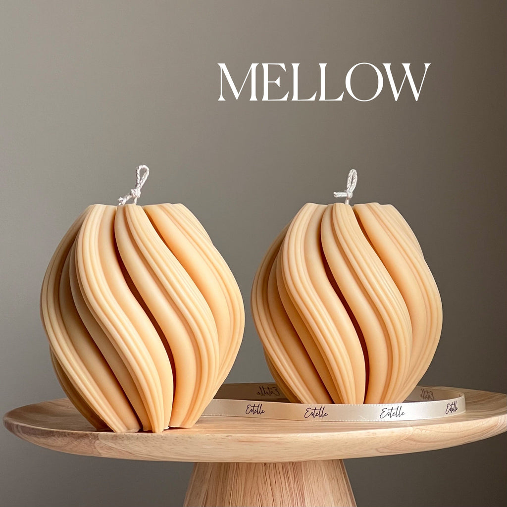 Large Swirl Soy Wax Candle | Home Decor