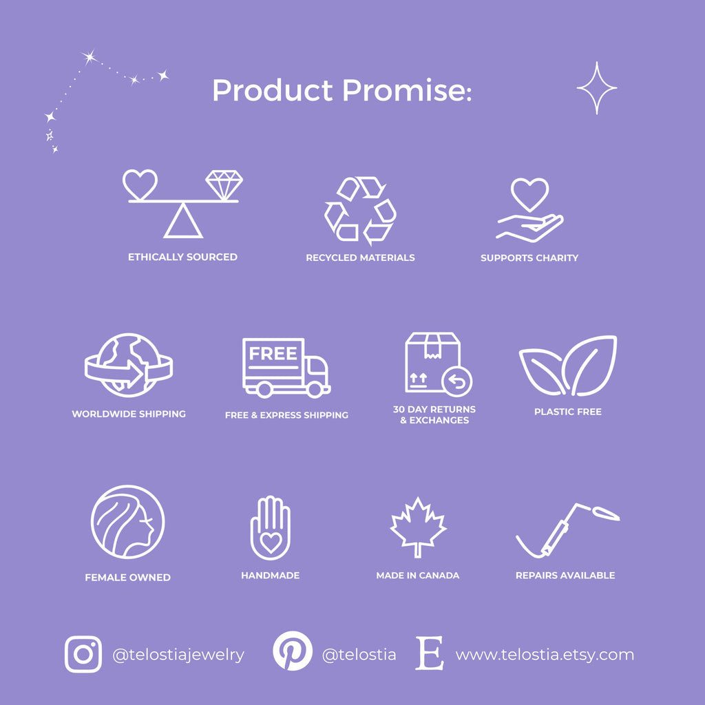 a purple background with white outline icons