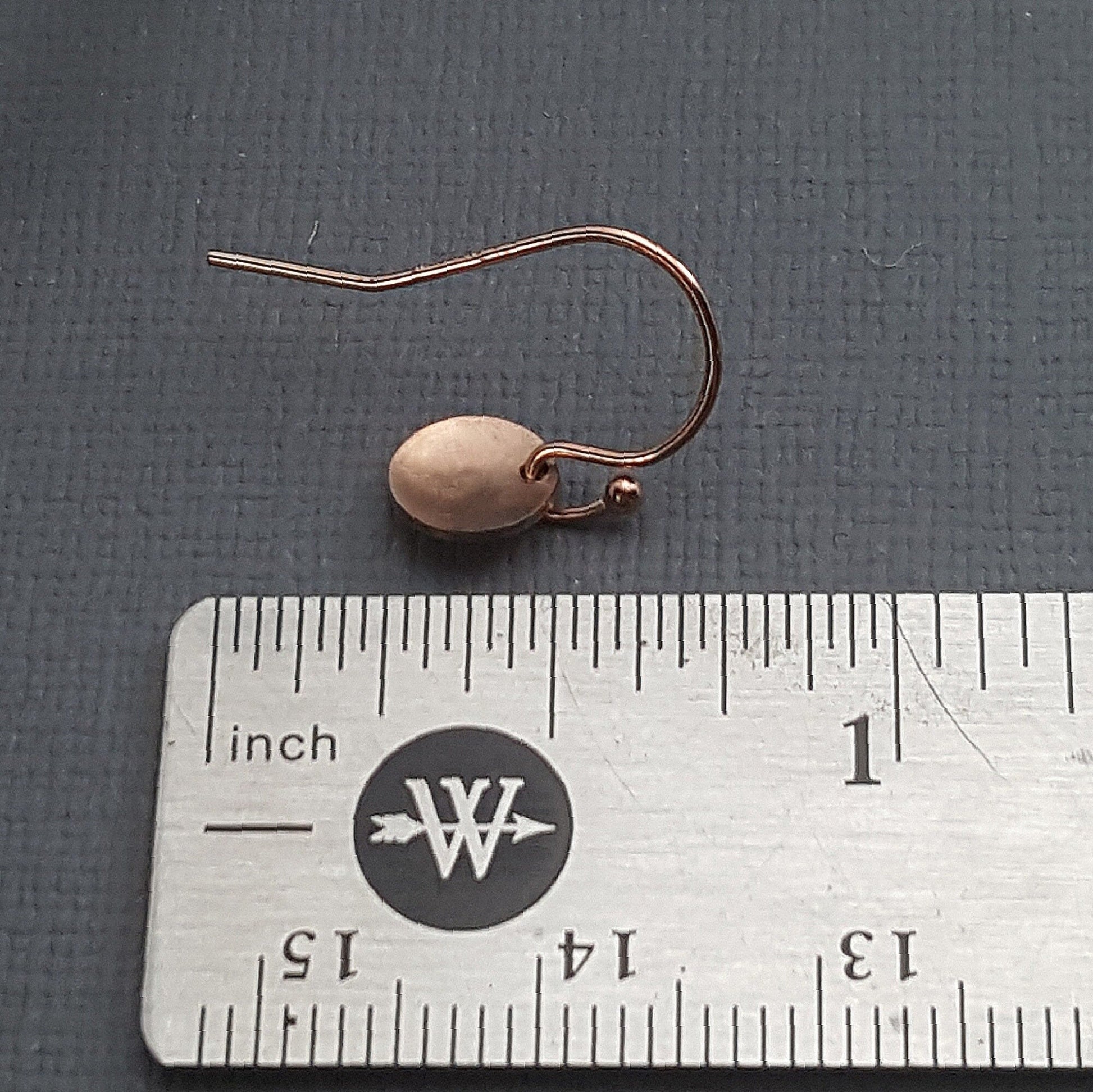 Tiny Hammered Rose Gold Filled Earrings: Minimalist Dangles