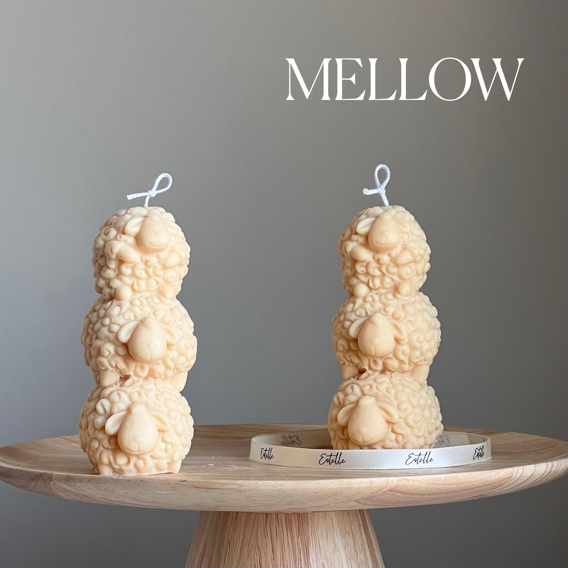 Handmade Three Sheep Soy Wax Candle | Nursery Decoration