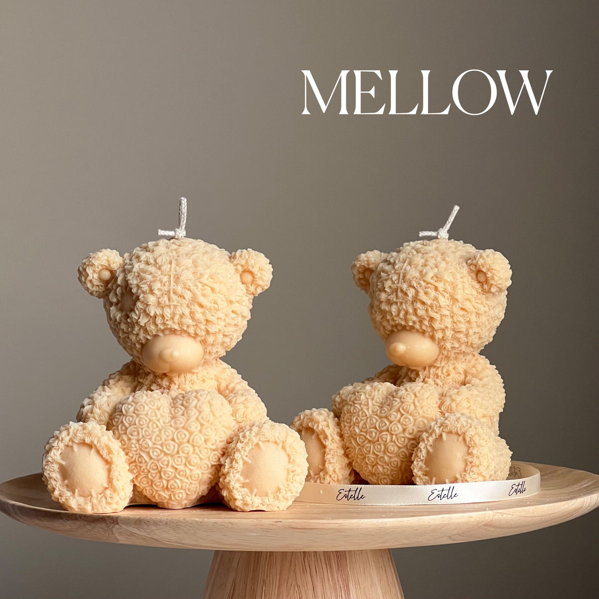 Chandelle ourson en peluche en cire de soya faite à la main : cadeau de décor pour chambre de bébé