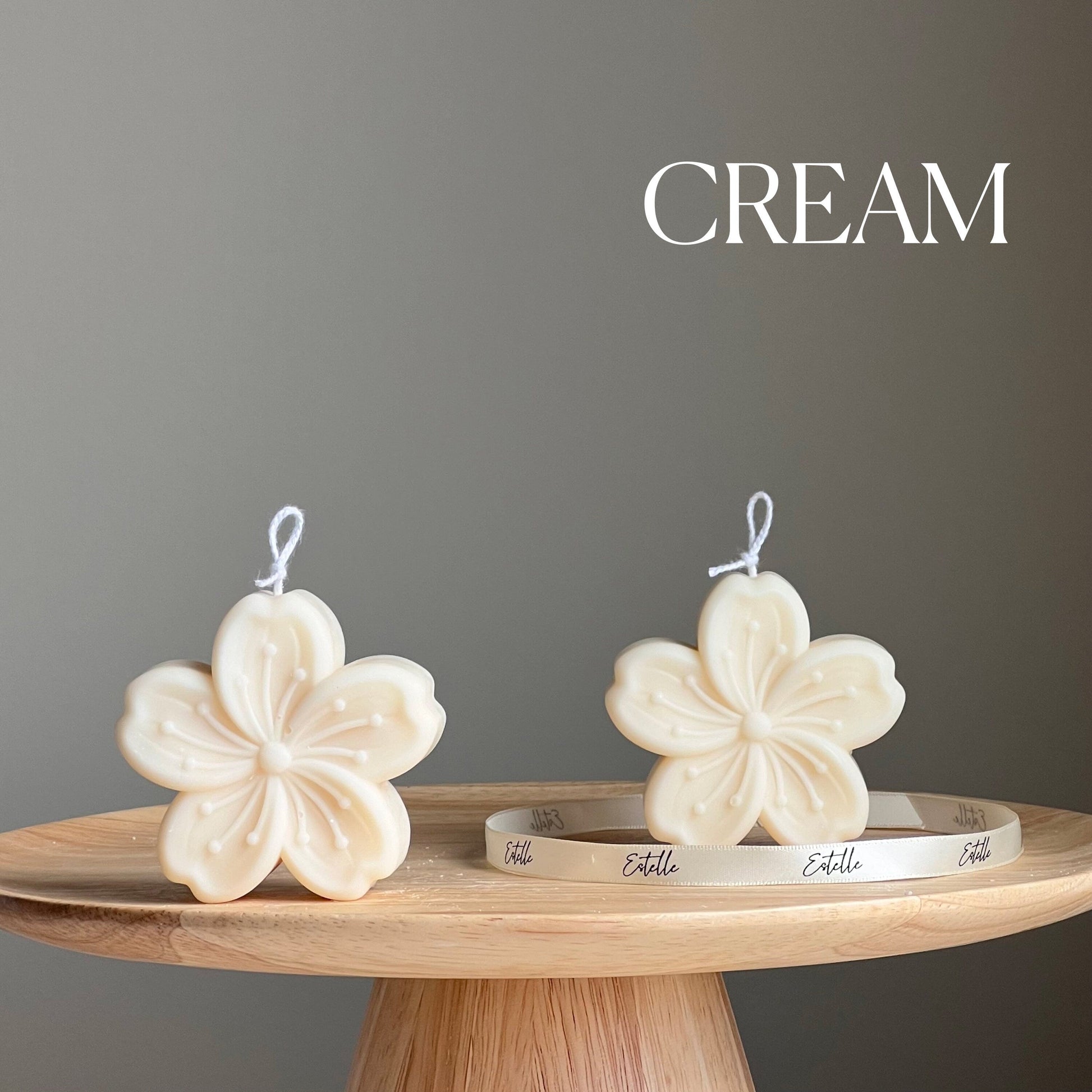 Sakura Flower Candle: Scented Soy Wax Sculptural Candle