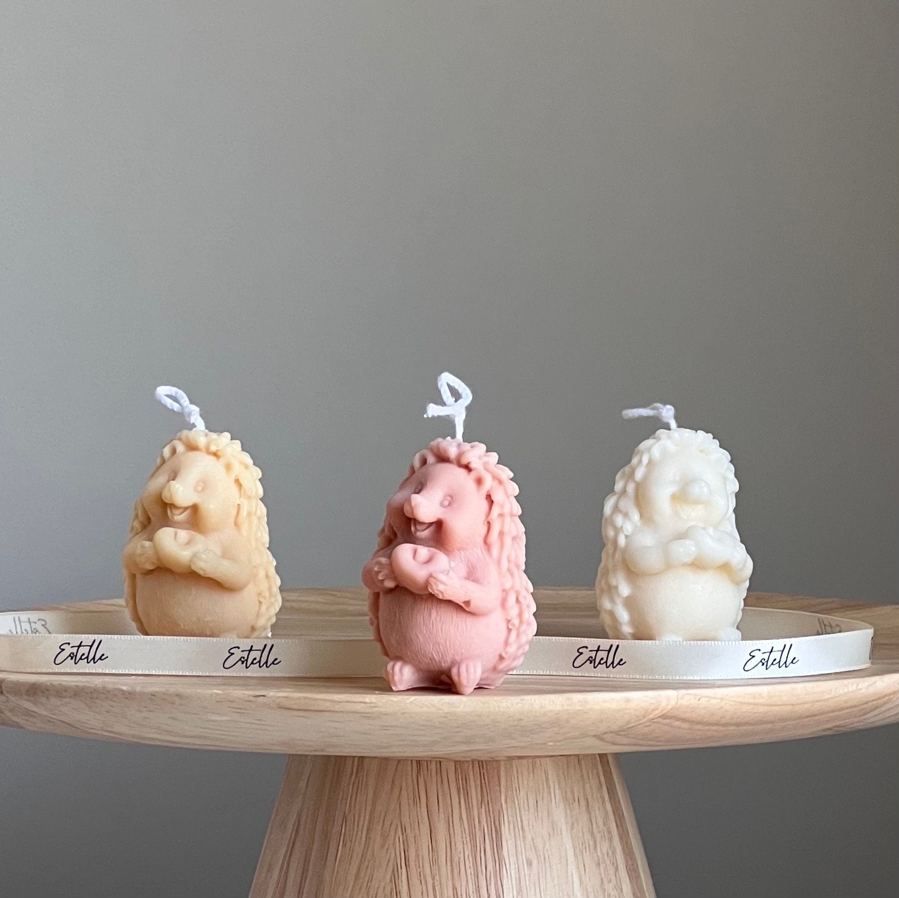 Handmade Hedgehog Soy Wax Candle | Nursery Decoration
