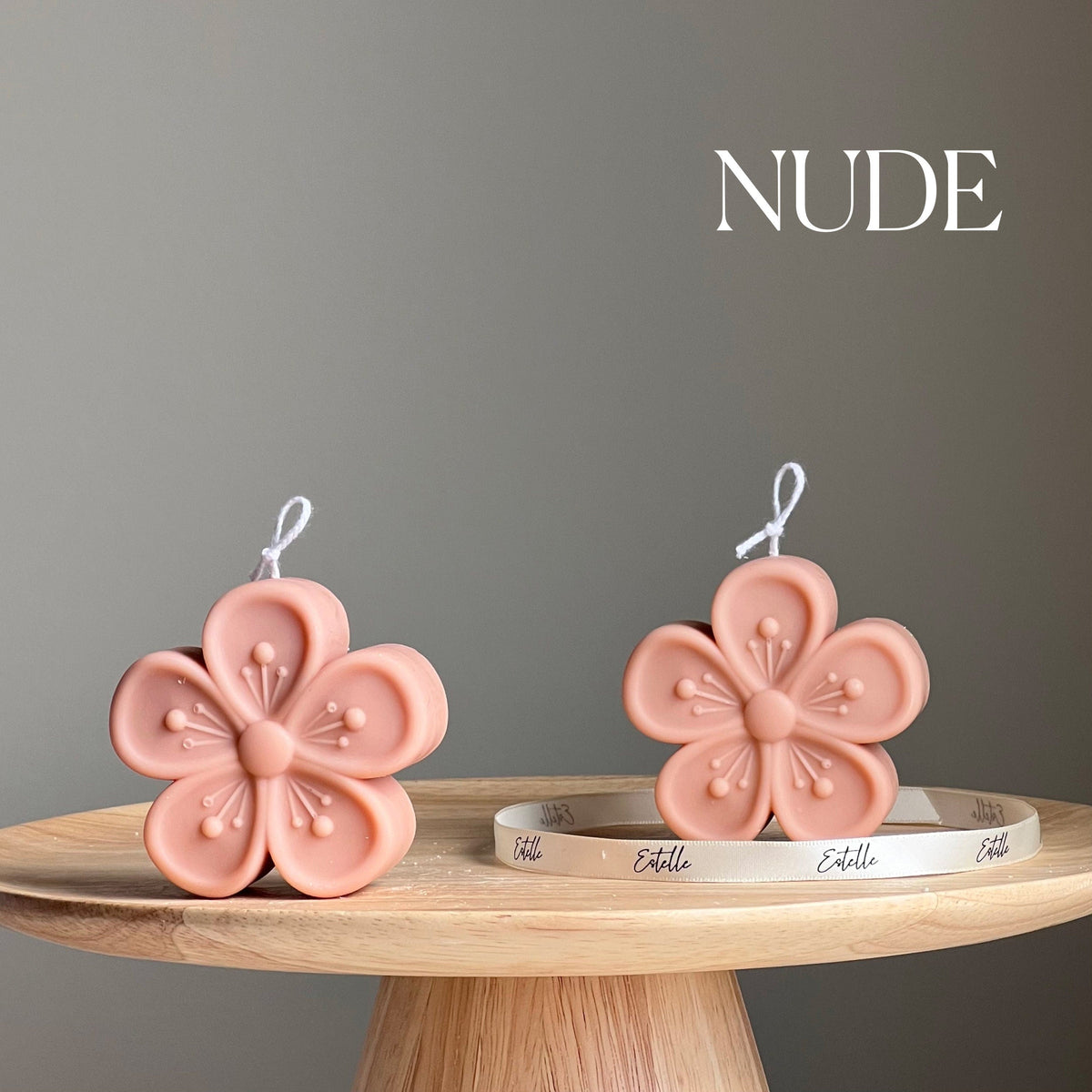 Bougie fleur en cire de soya : bougie fleur sculpturale