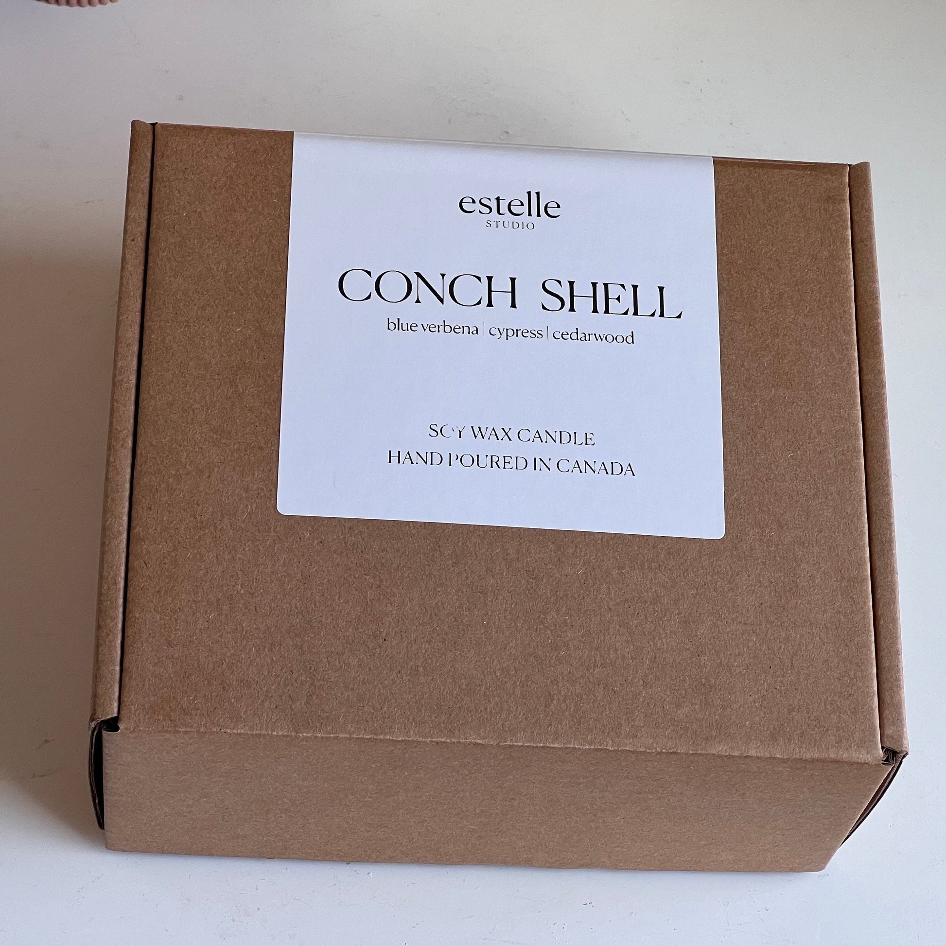 Conch Shell Soy Wax Candle | Jesmonite Vessel, Handmade