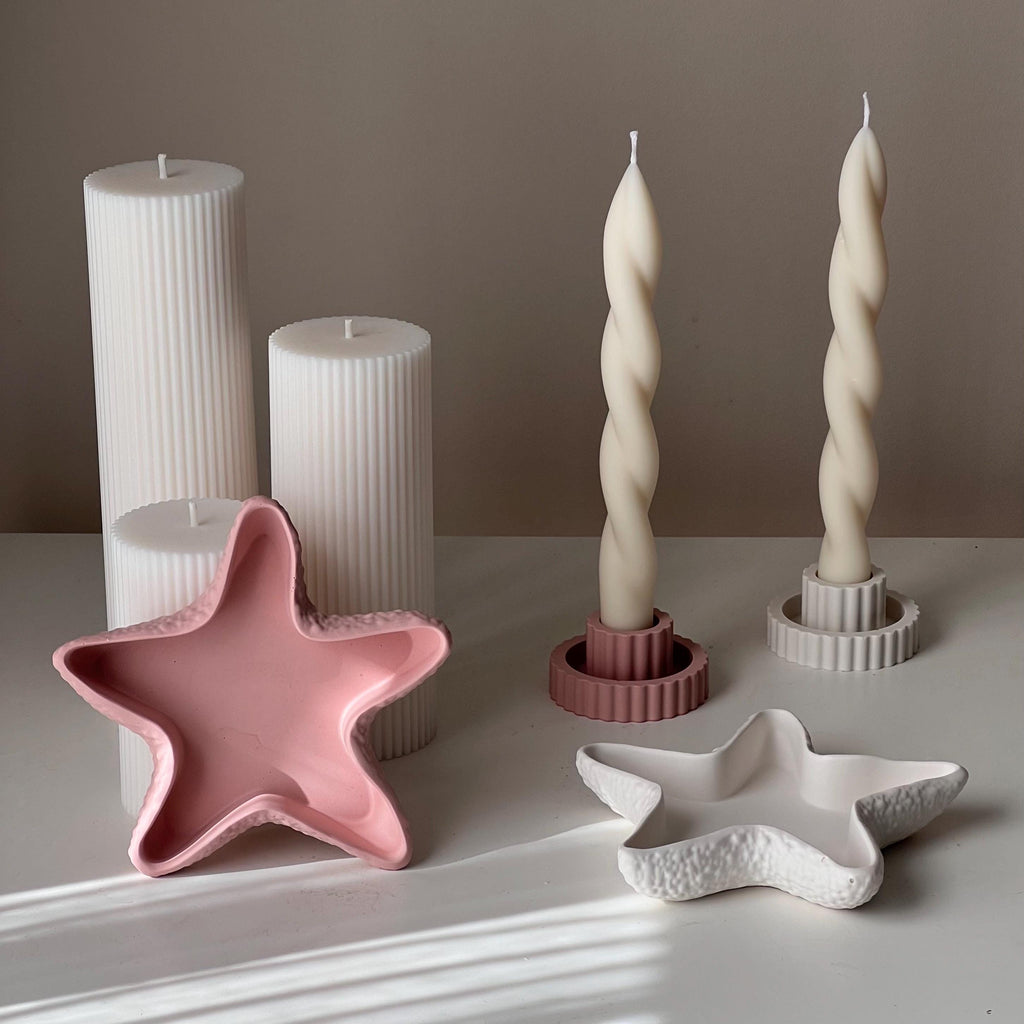 Starfish Jesmonite Jewelry Dish: Scandi Home Decor Tray