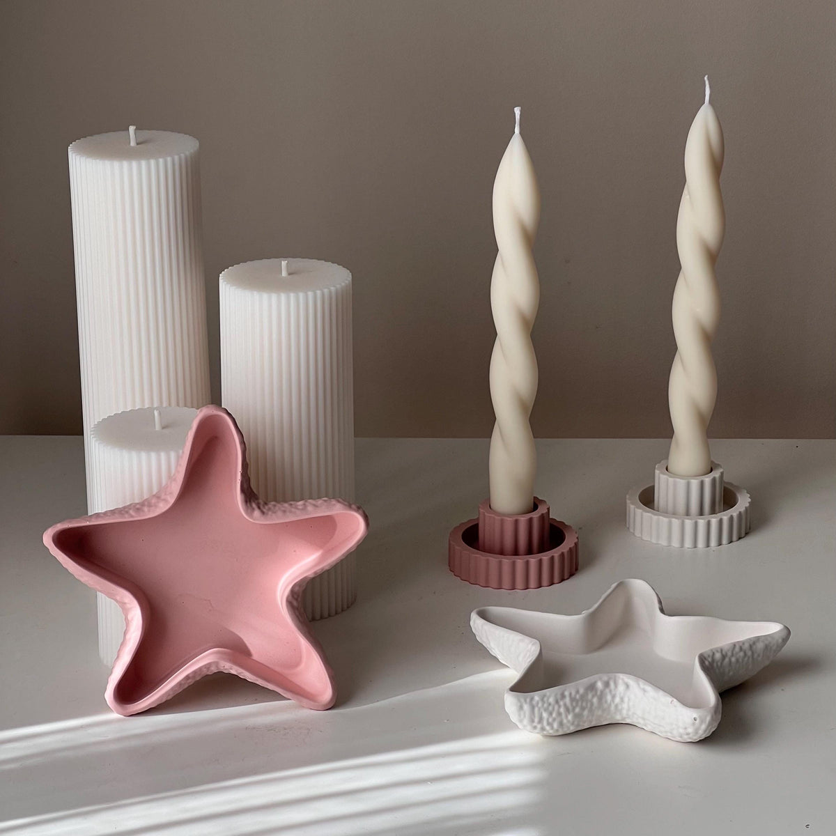 Starfish Jesmonite Jewelry Dish: Scandi Home Decor Tray