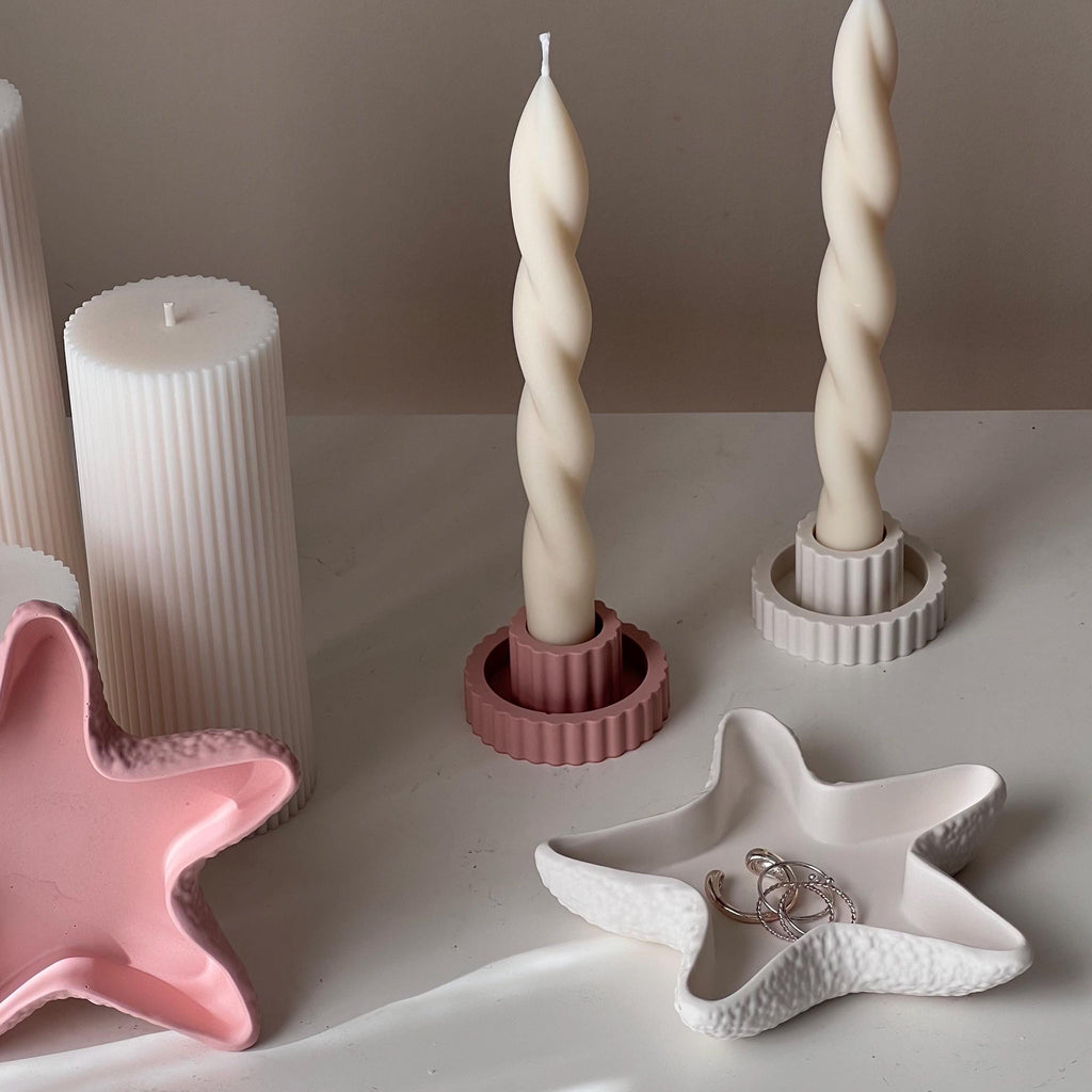 Starfish Jesmonite Jewelry Dish: Scandi Home Decor Tray