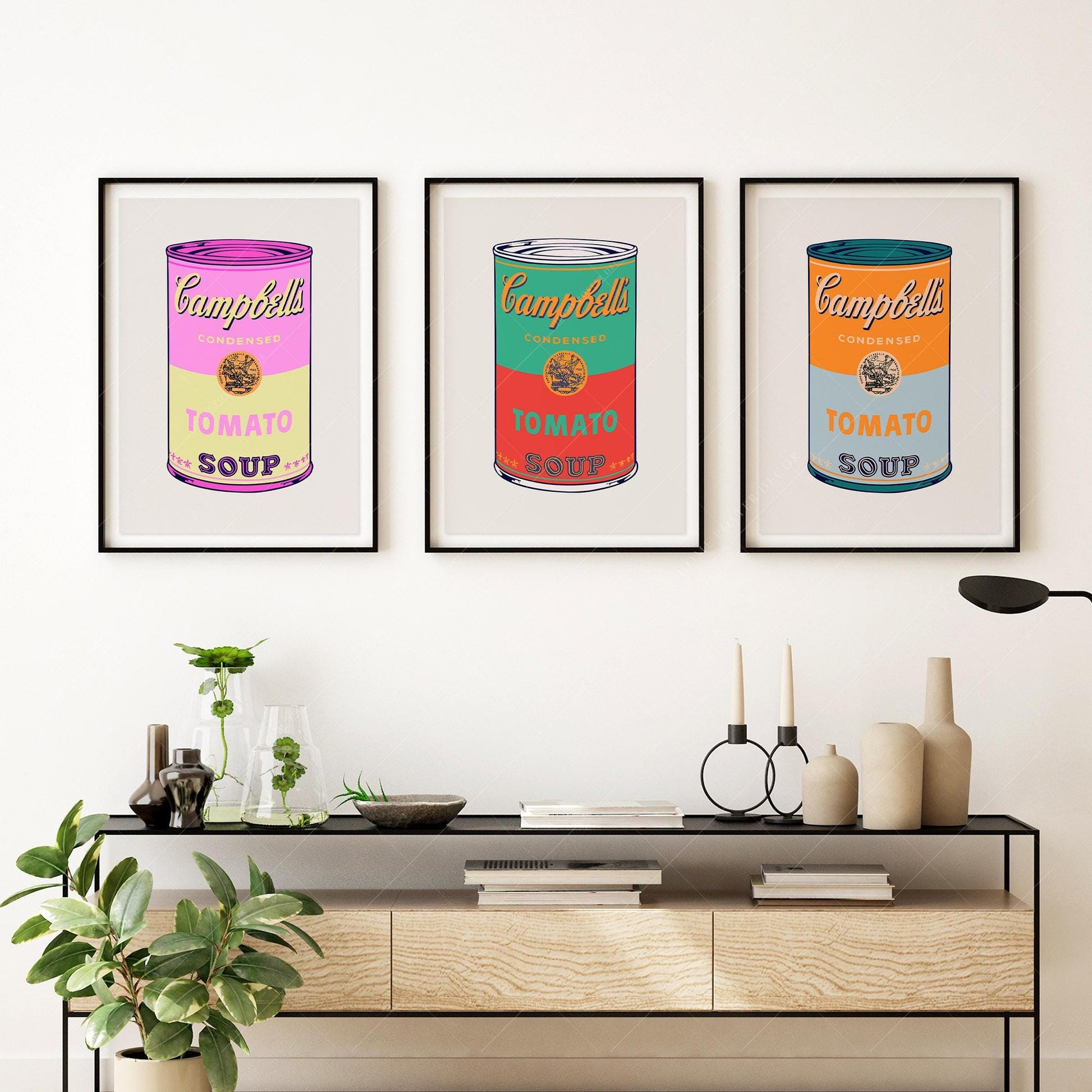 Andy Warhol Campbell's Soup Cans Print Set – Pop Art Wall Decor