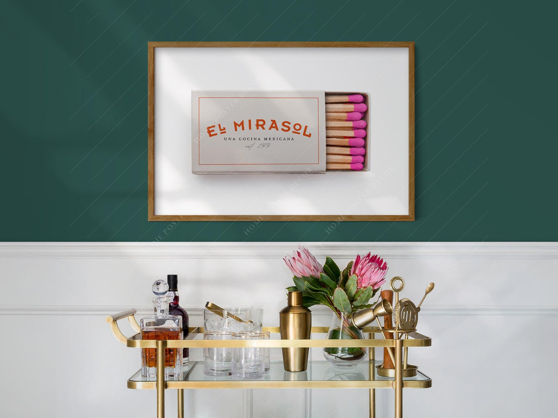 Personalized Matchbox Art Print – Custom Hotel Restaurant Bar Wall Decor