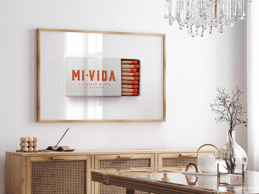 Personalized Matchbox Art Print – Custom Hotel Restaurant Bar Wall Decor