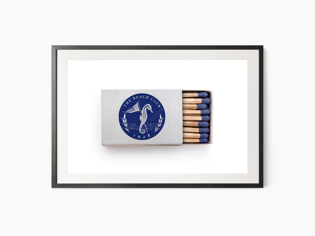 Personalized Matchbox Art Print – Custom Hotel Restaurant Bar Wall Decor