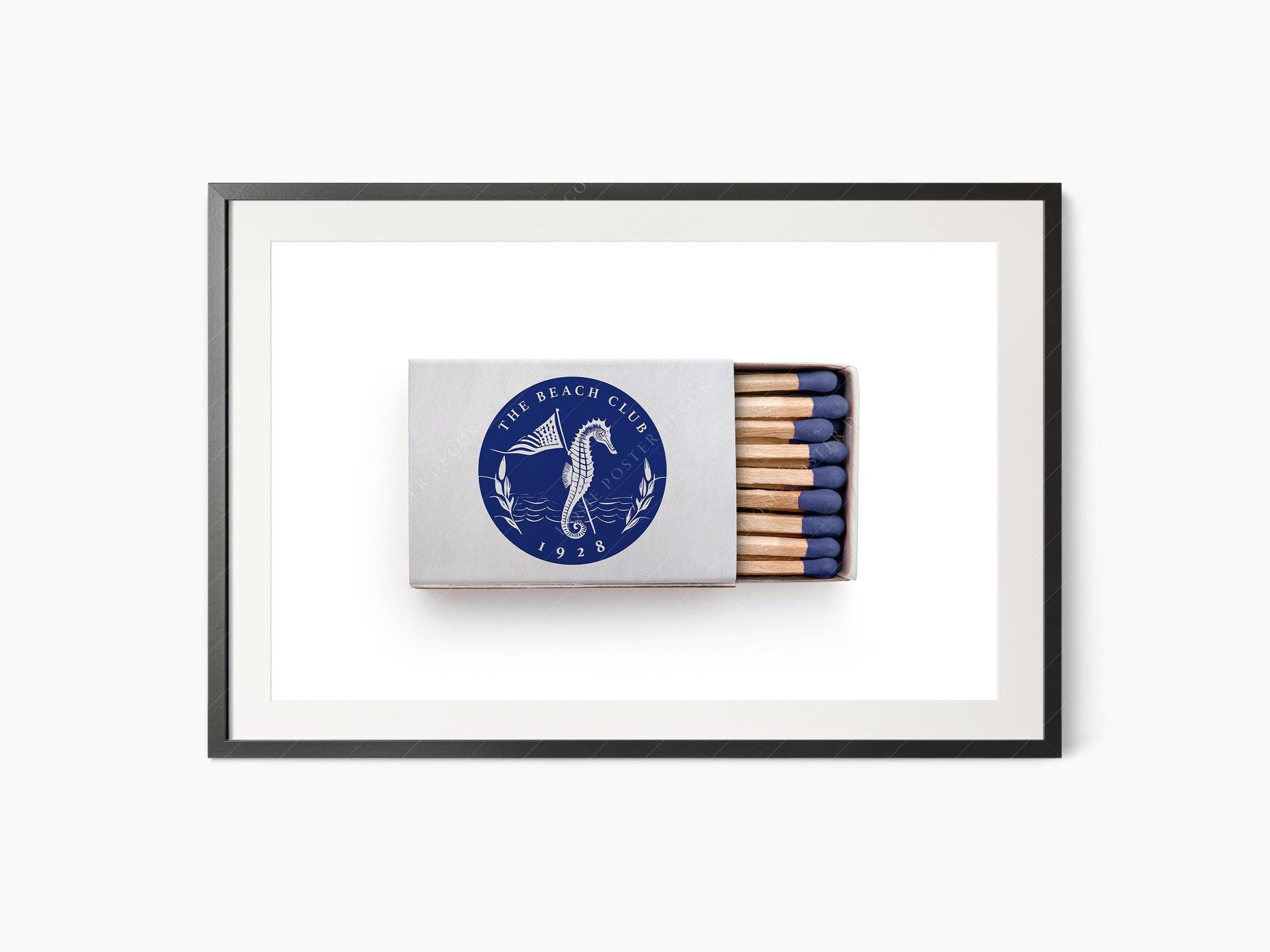 Personalized Matchbox Art Print – Custom Hotel Restaurant Bar Wall Decor