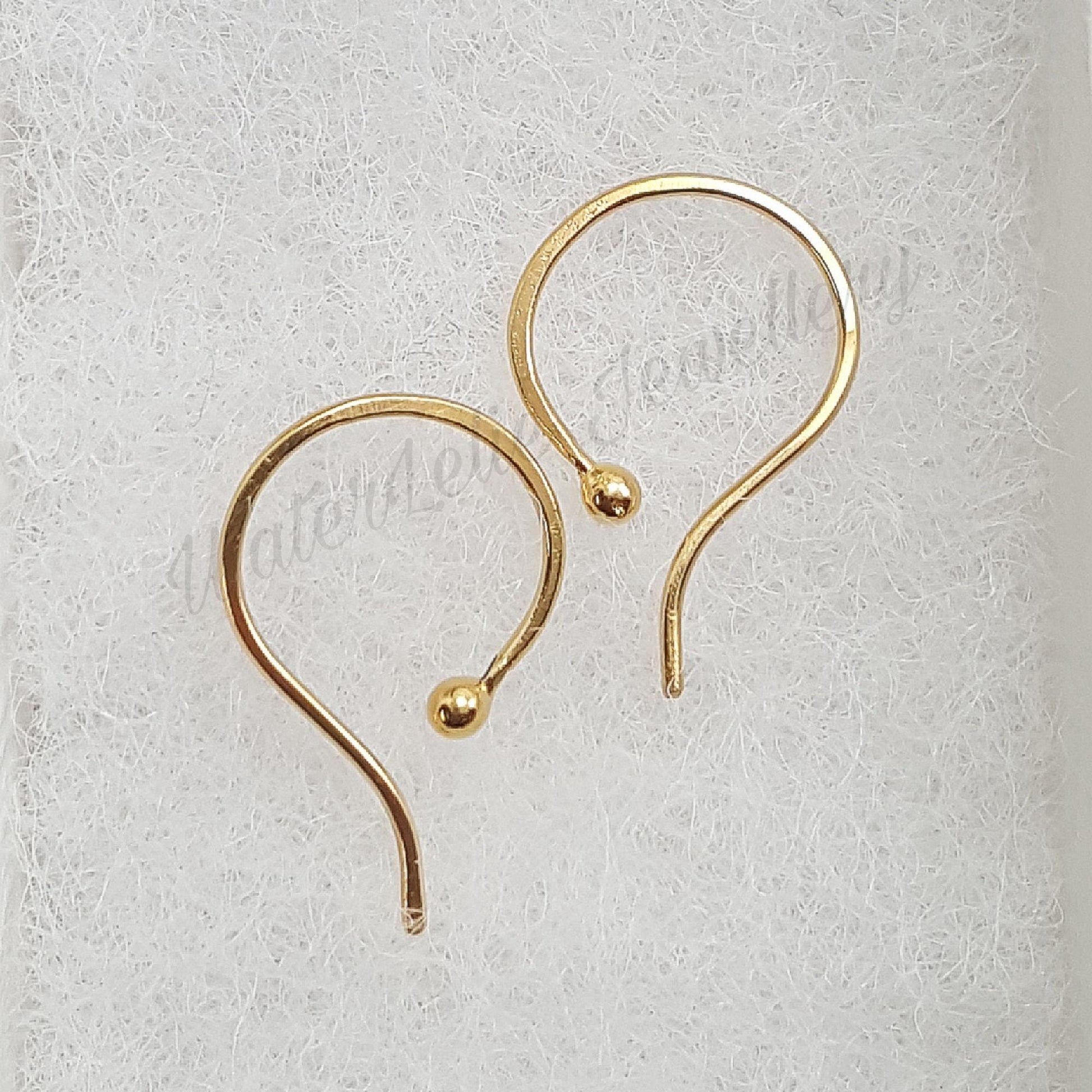 Hand Forged 24K Gold Ball Earrings: Minimalist Hypoallergenic Jewelry
