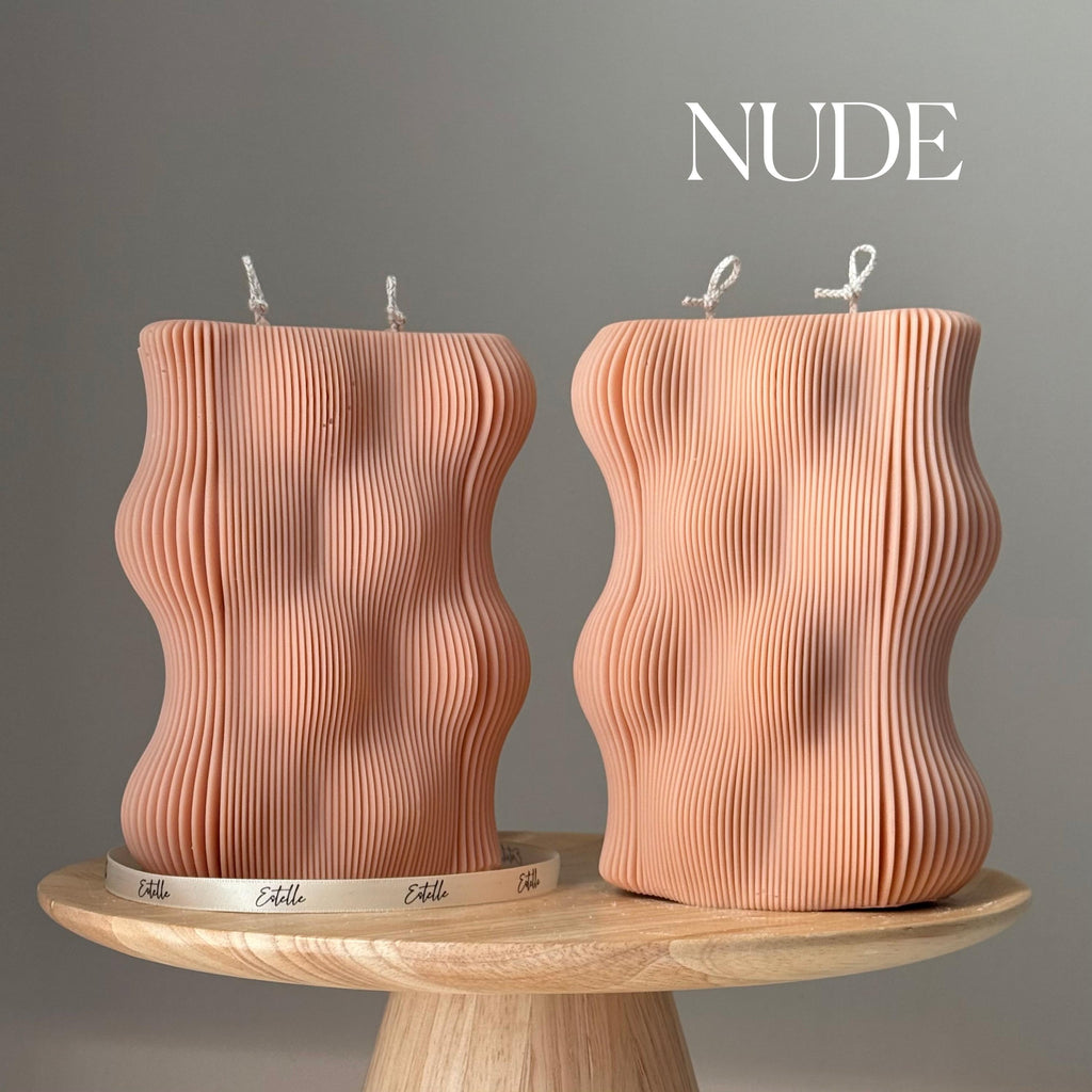 Geometric Soy Candle: Hand-Poured Sculptural Art, Unique Home Decor