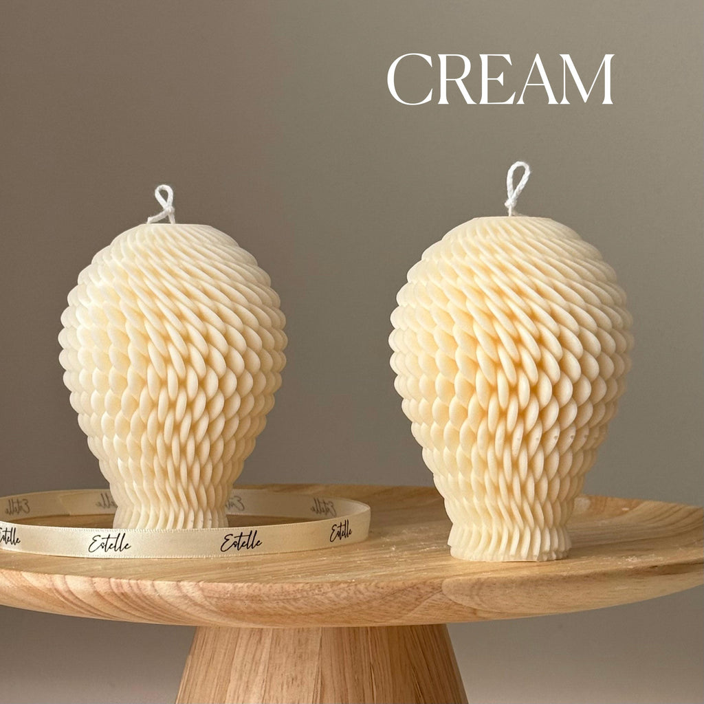 Geometric Soy Candle: Hand-Poured Sculptural Art