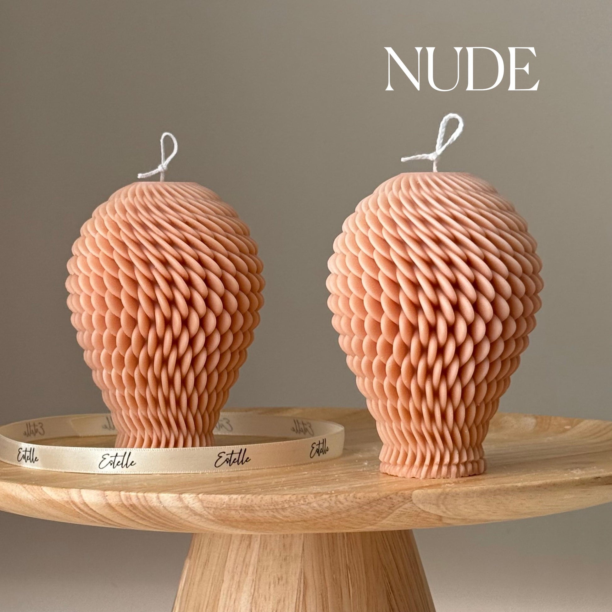Geometric Soy Candle: Hand-Poured Sculptural Art
