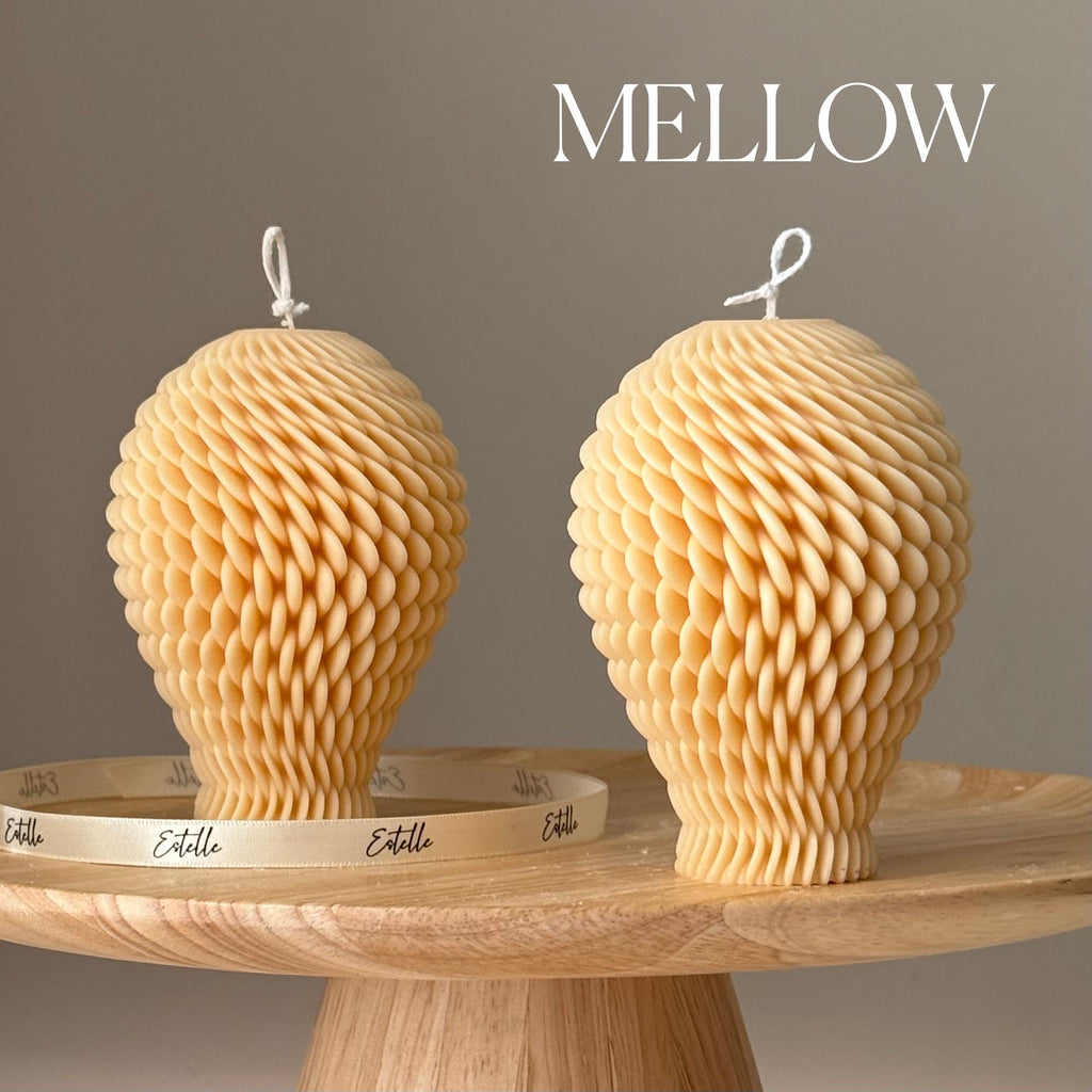 Geometric Soy Candle: Hand-Poured Sculptural Art