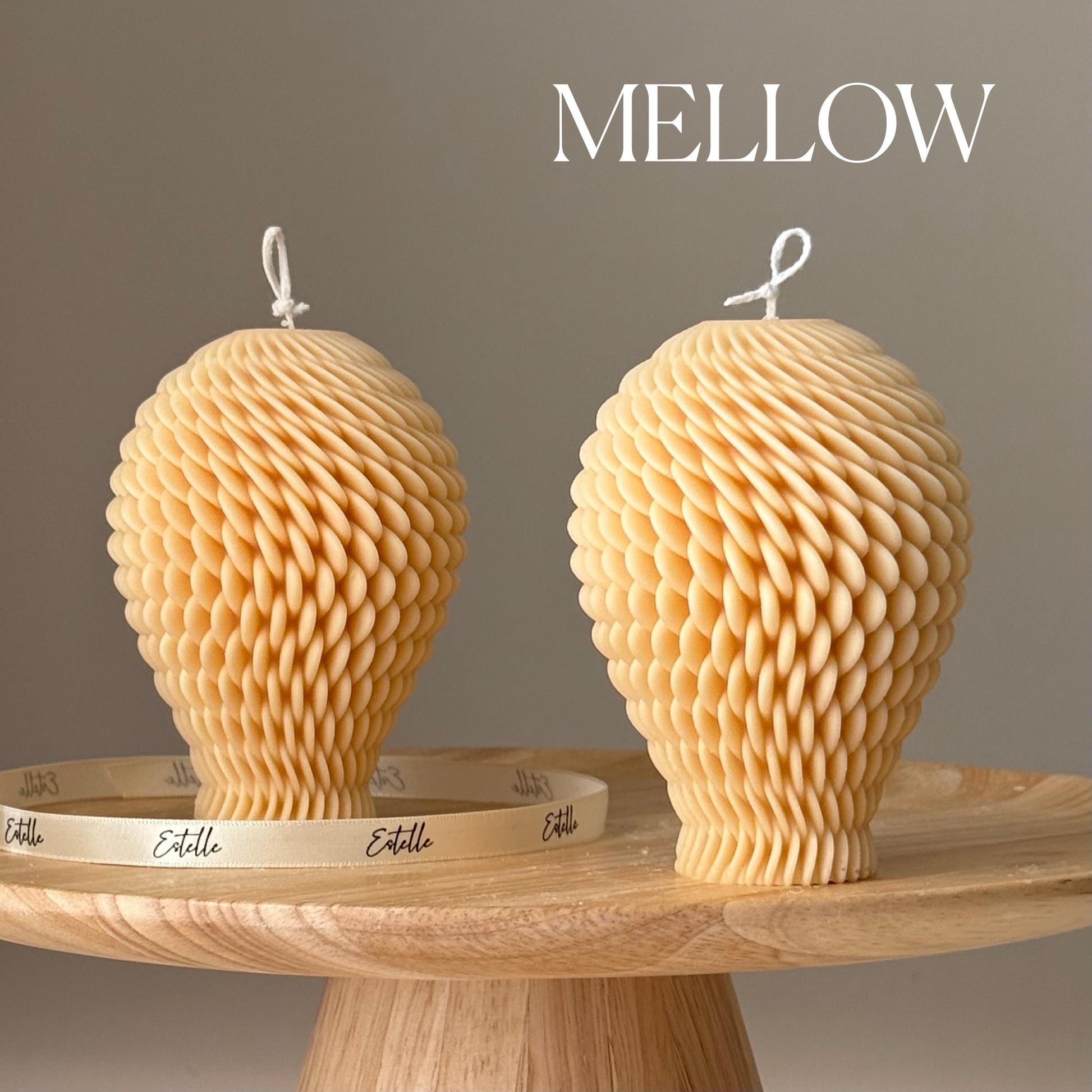 Geometric Soy Candle: Hand-Poured Sculptural Art