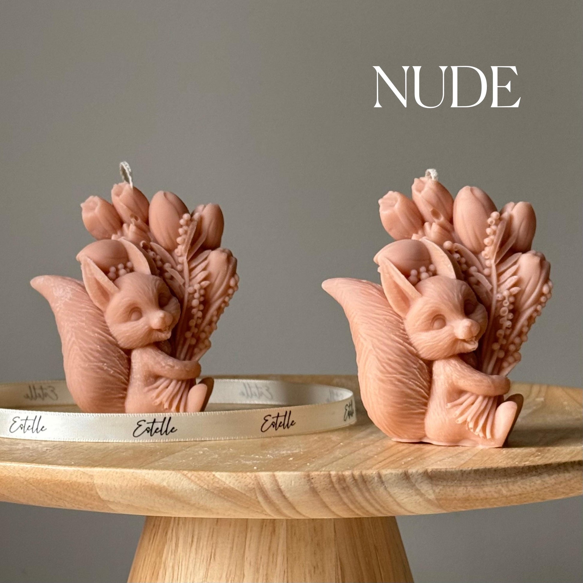 Handmade Squirrel Soy Candle | Sculptural Art, Animal Lover Gift