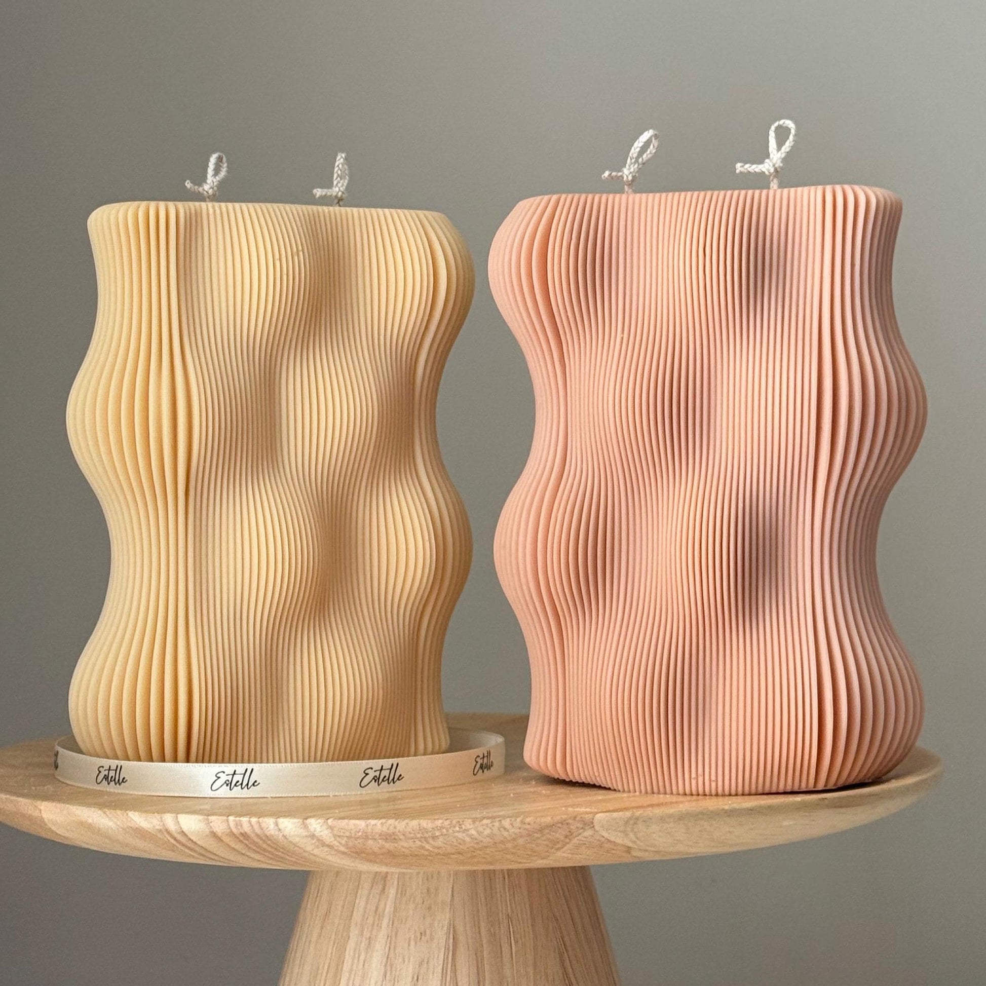 Geometric Soy Candle: Hand-Poured Sculptural Art, Unique Home Decor