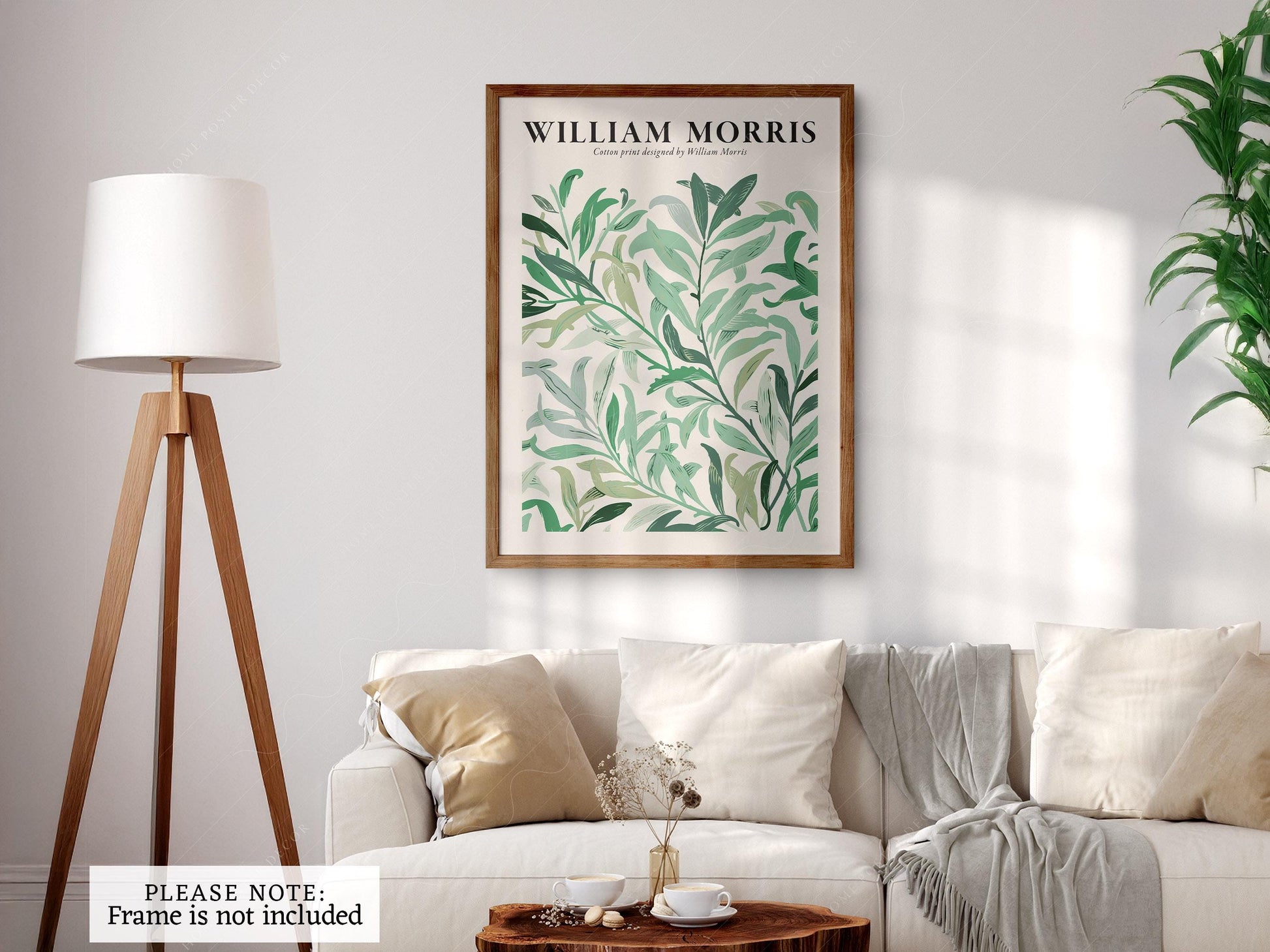 William Morris Green Leaves Cotton Print – Botanical Wall Art Poster