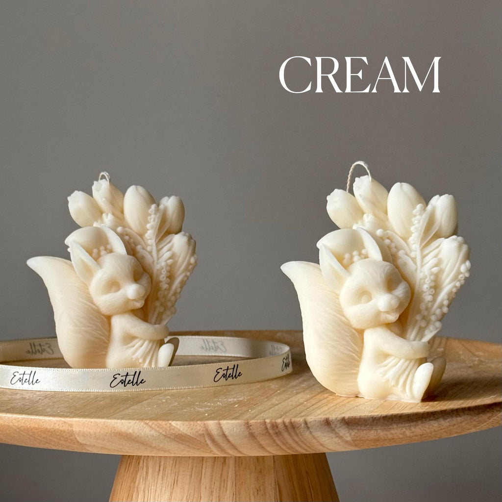 Handmade Squirrel Soy Candle | Sculptural Art, Animal Lover Gift