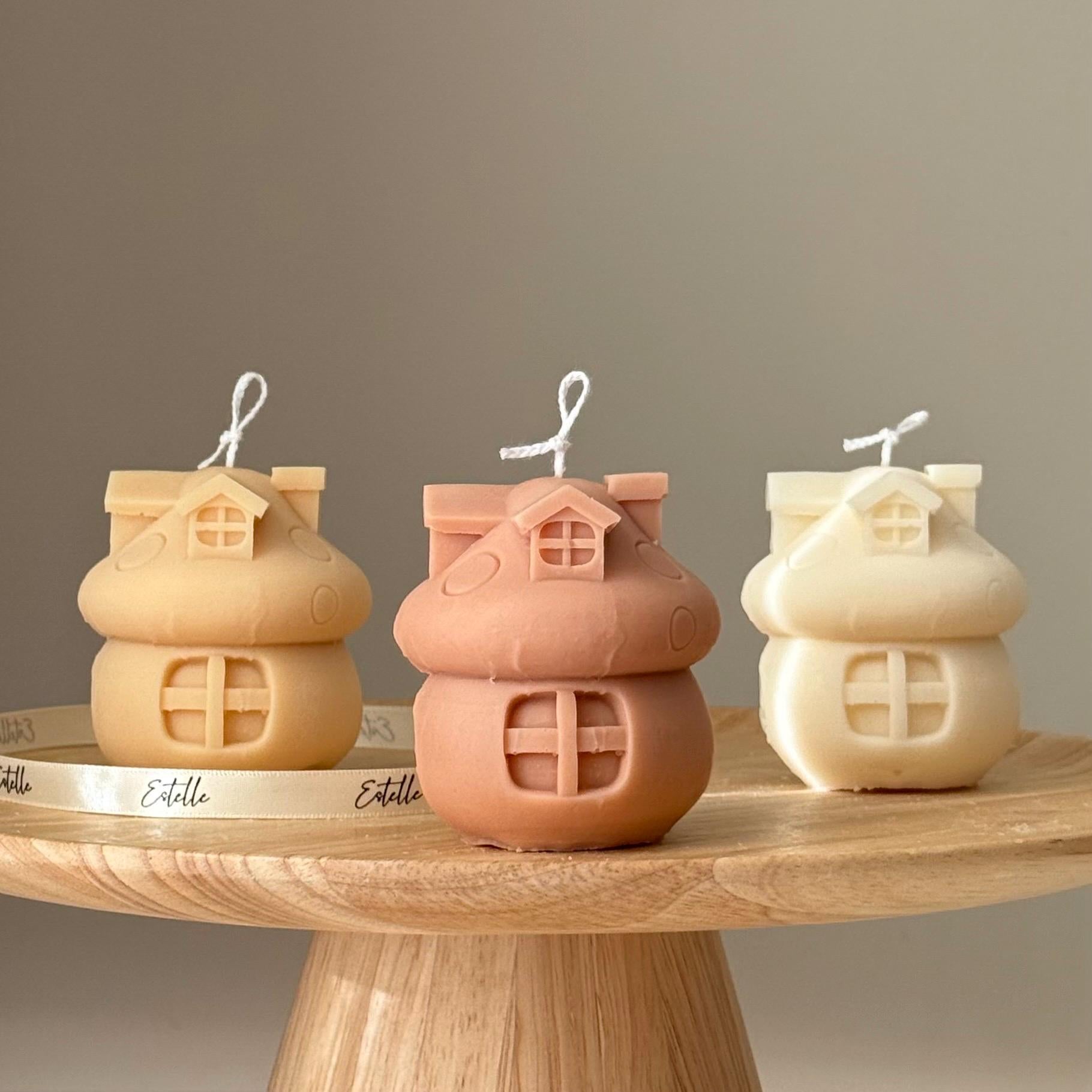 Tiny House Soy Candle: Hand-Poured Sculptural Art Gift