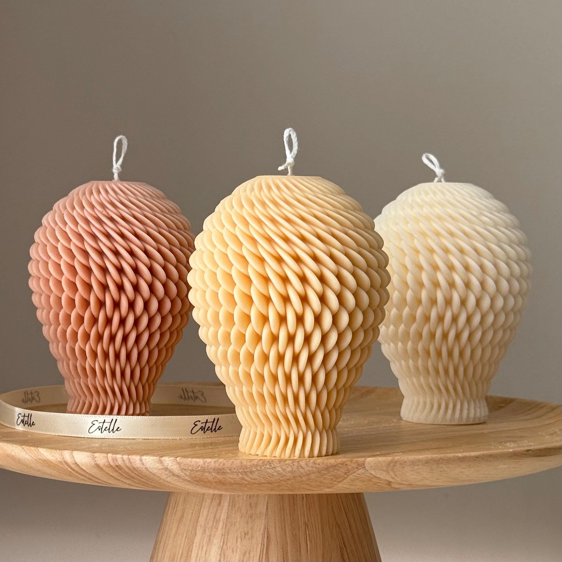 Geometric Soy Candle: Hand-Poured Sculptural Art