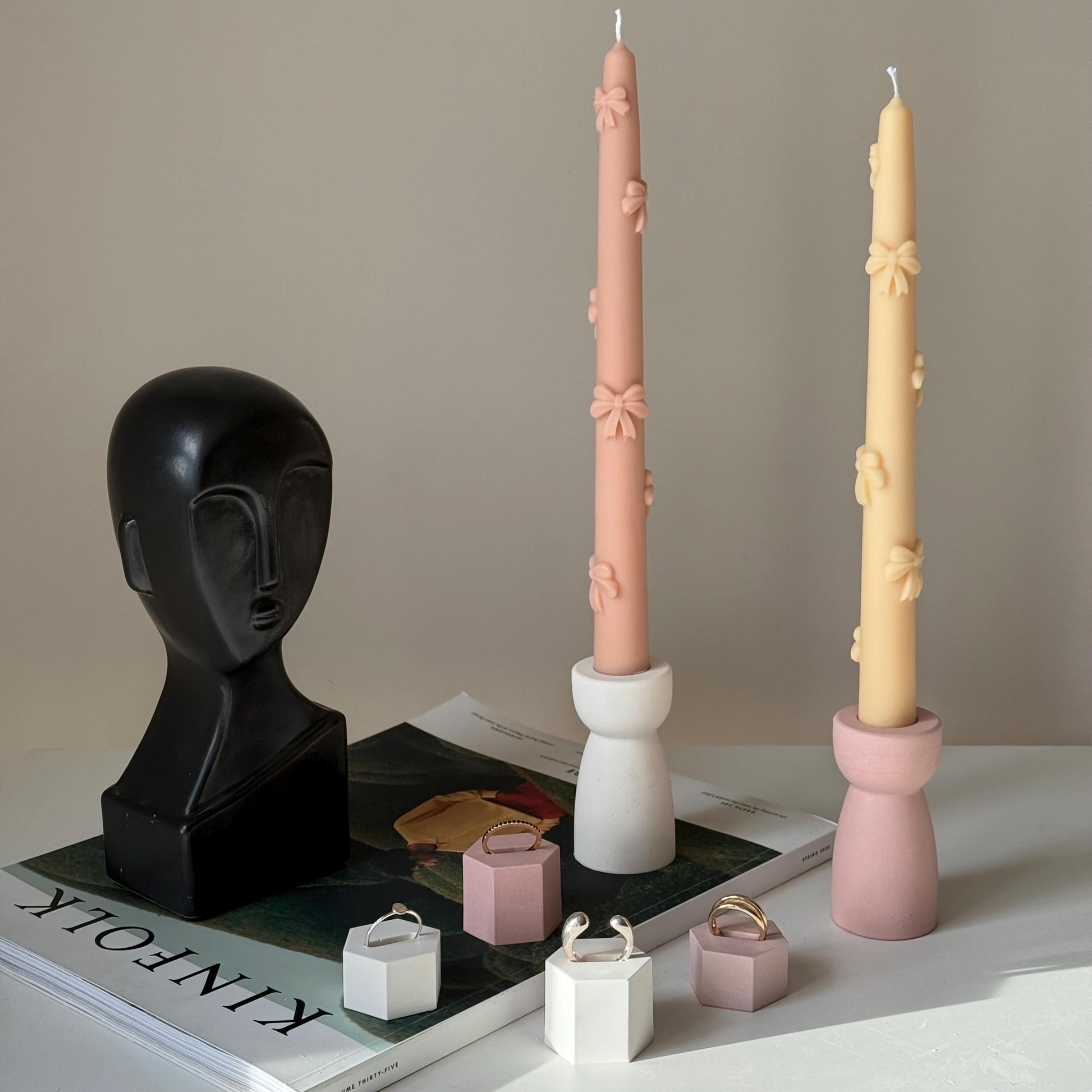 Minimalist Jesmonite Ring Holder: Scandi Home Decor
