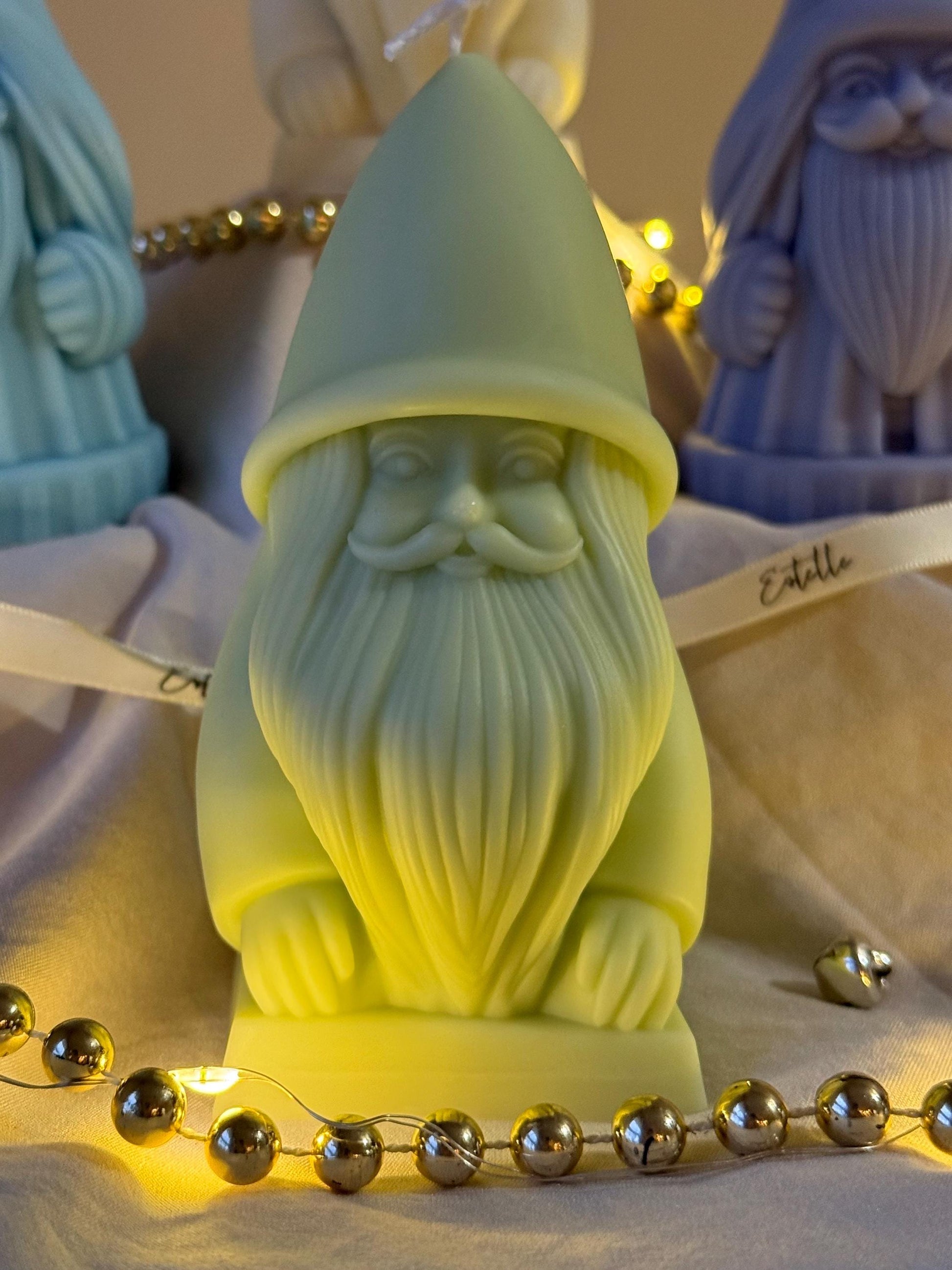 Hand Poured Santa Candle: Christmas Soy Wax Festive Decor