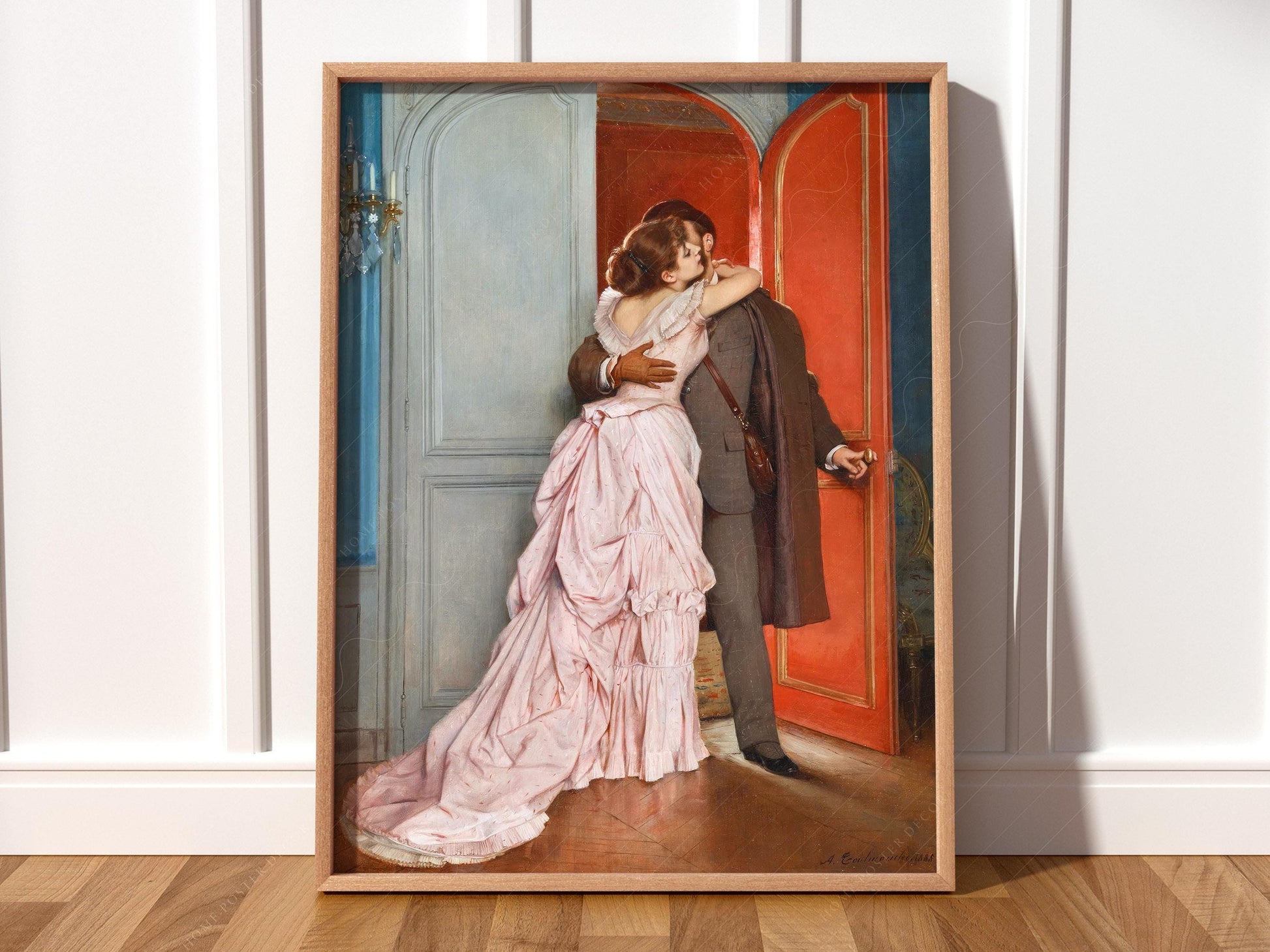 Auguste Toulmouche The Kiss Art Print – Romantic Victorian Wall Art Poster