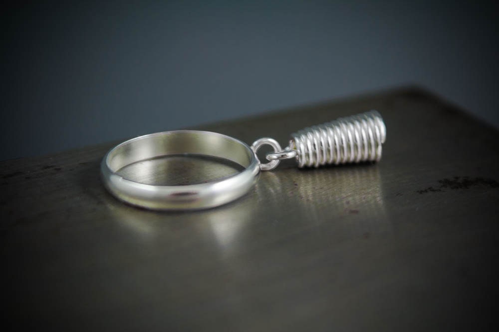 Bague empilable en argent, bague nordique, bague viking, bague à breloques en argent, cadeau pour femme, bague empilable en argent recyclé