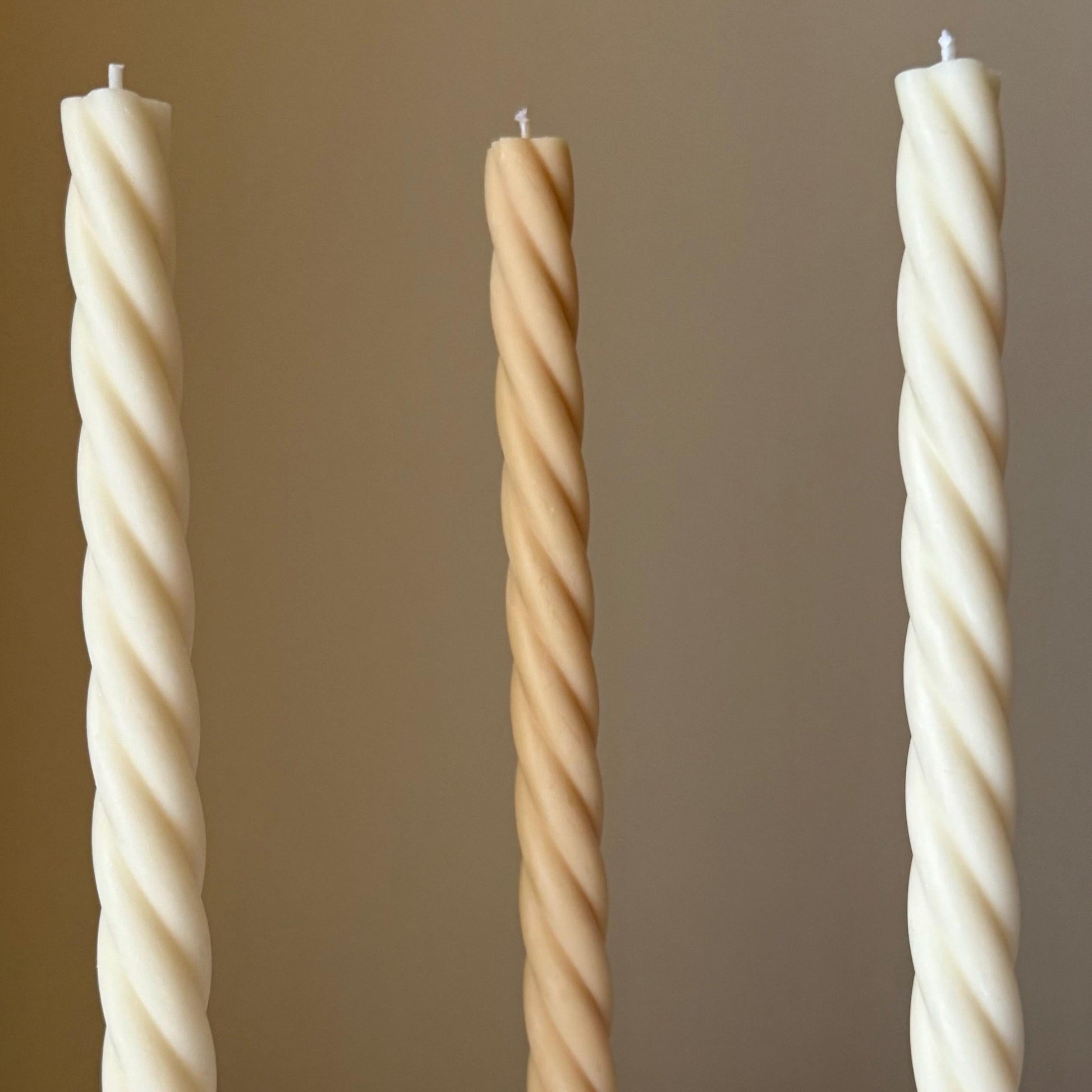 Handmade Spiral Taper Candle: Decorative Soy Wax Candle