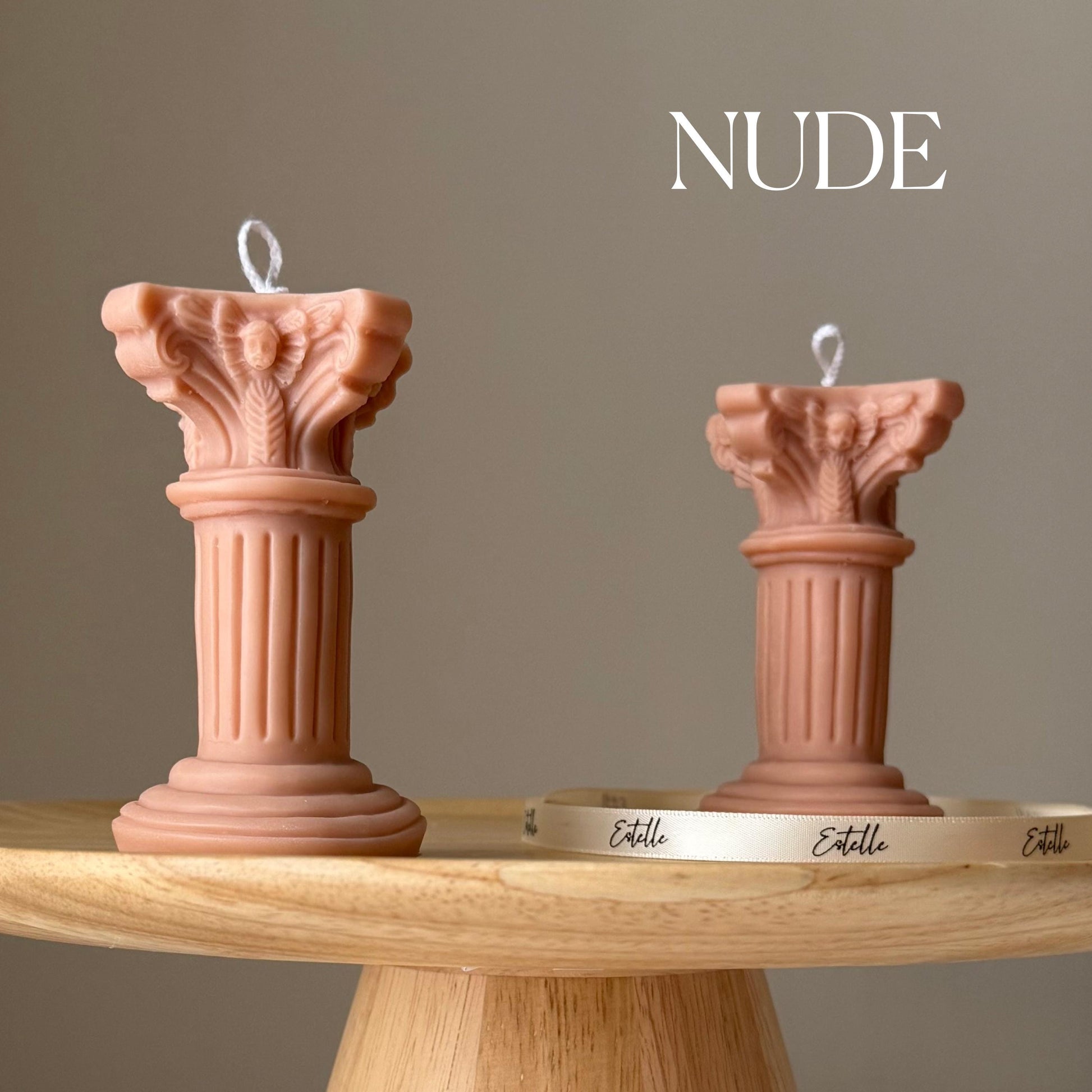 Tiny Column Soy Candle: Handmade Sculptural Home Decor