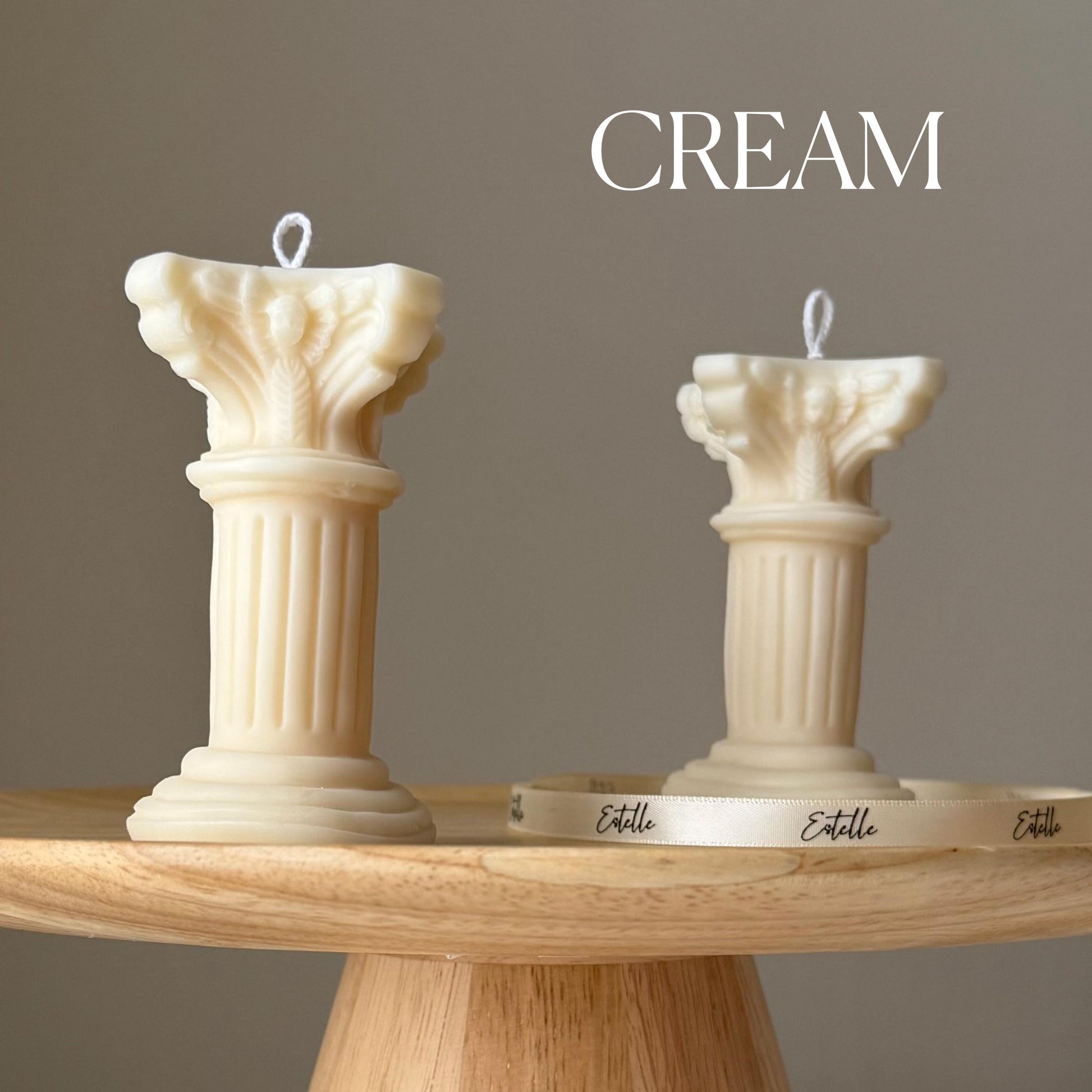 Tiny Column Soy Candle: Handmade Sculptural Home Decor