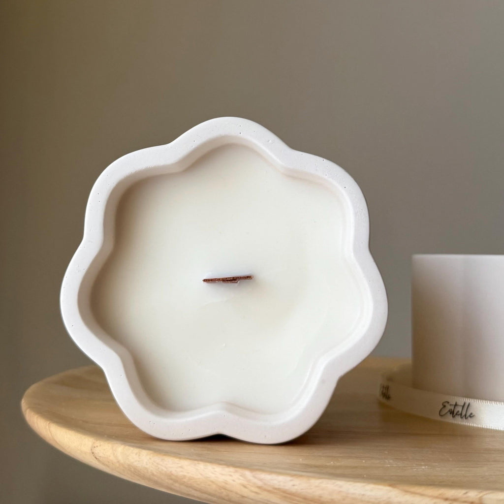 Flower Jar Soy Wax Candle | Handmade Jesmonite Vessel