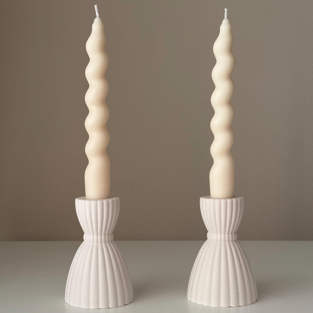 Wedding Dress Candlestick Holder: Jesmonite Table Decor