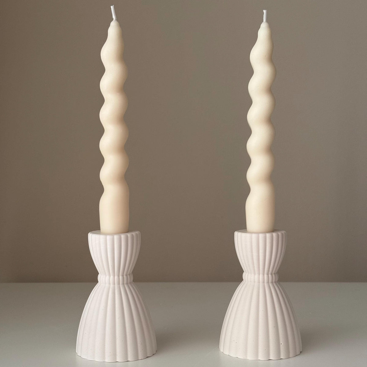 Wedding Dress Candlestick Holder: Jesmonite Table Decor