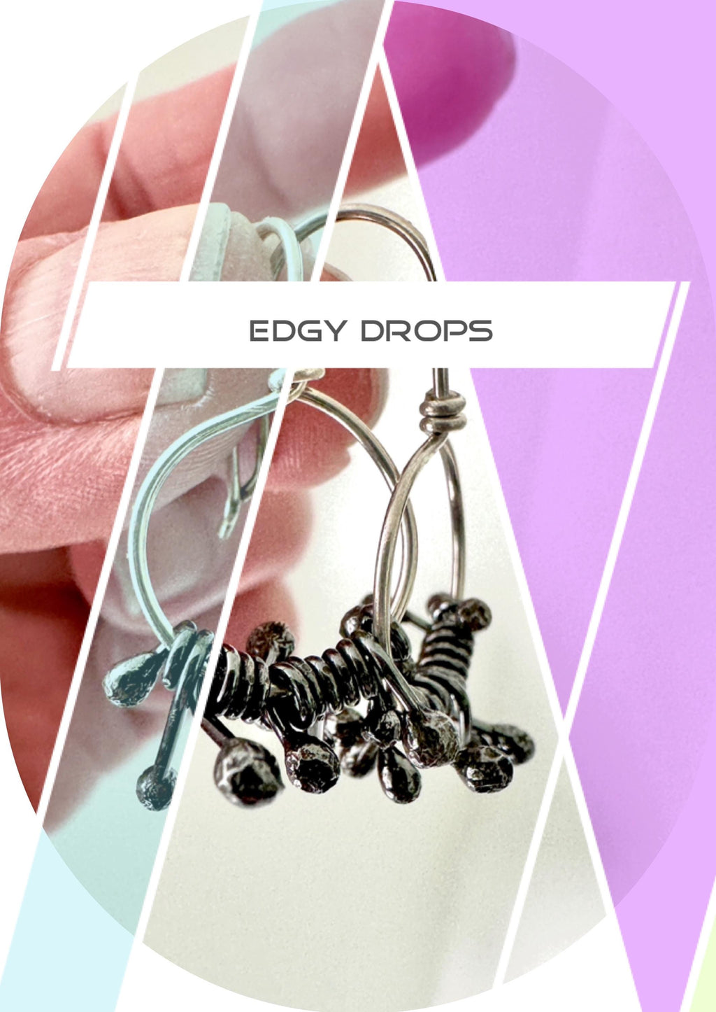 Petites boucles d'oreilles noires • Boucles d'oreilles en argent audacieuses • Cadeau de boucles d'oreilles à franges pour un ami • Boucles d'oreilles en argent uniques • Boucles d'oreilles en argent recyclé
