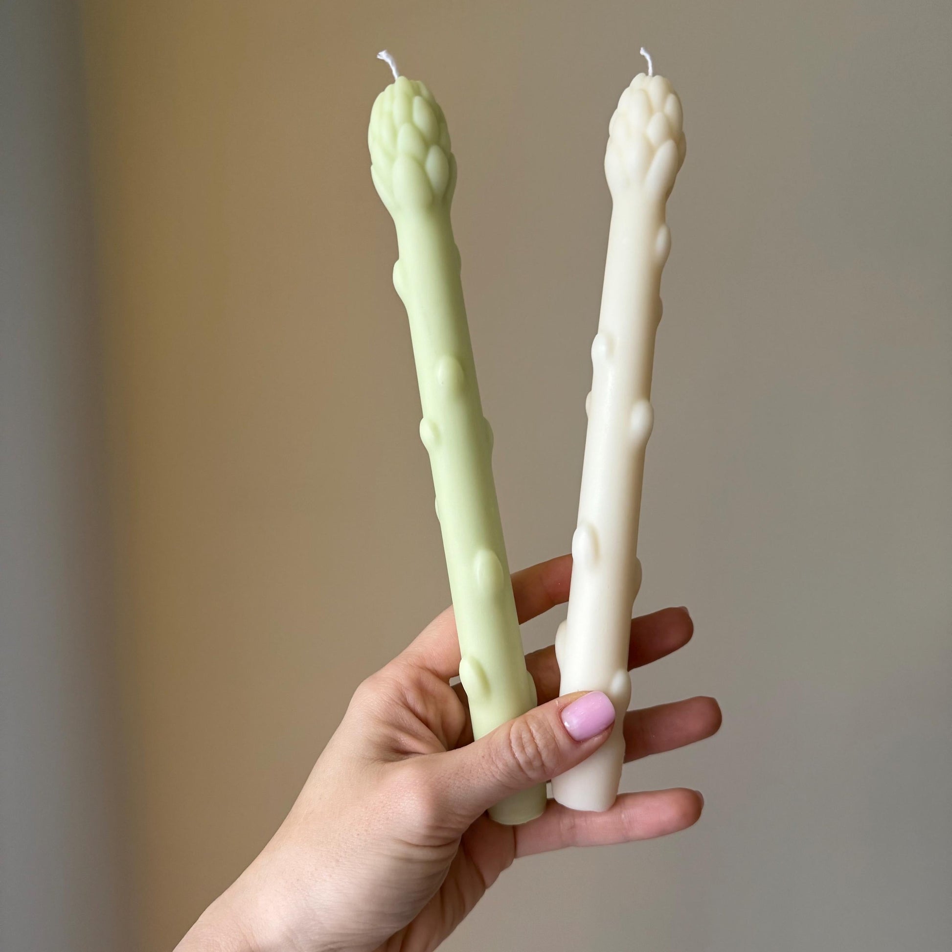 Asparagus Taper Candle: Handmade Soy Wax Dinner Candle