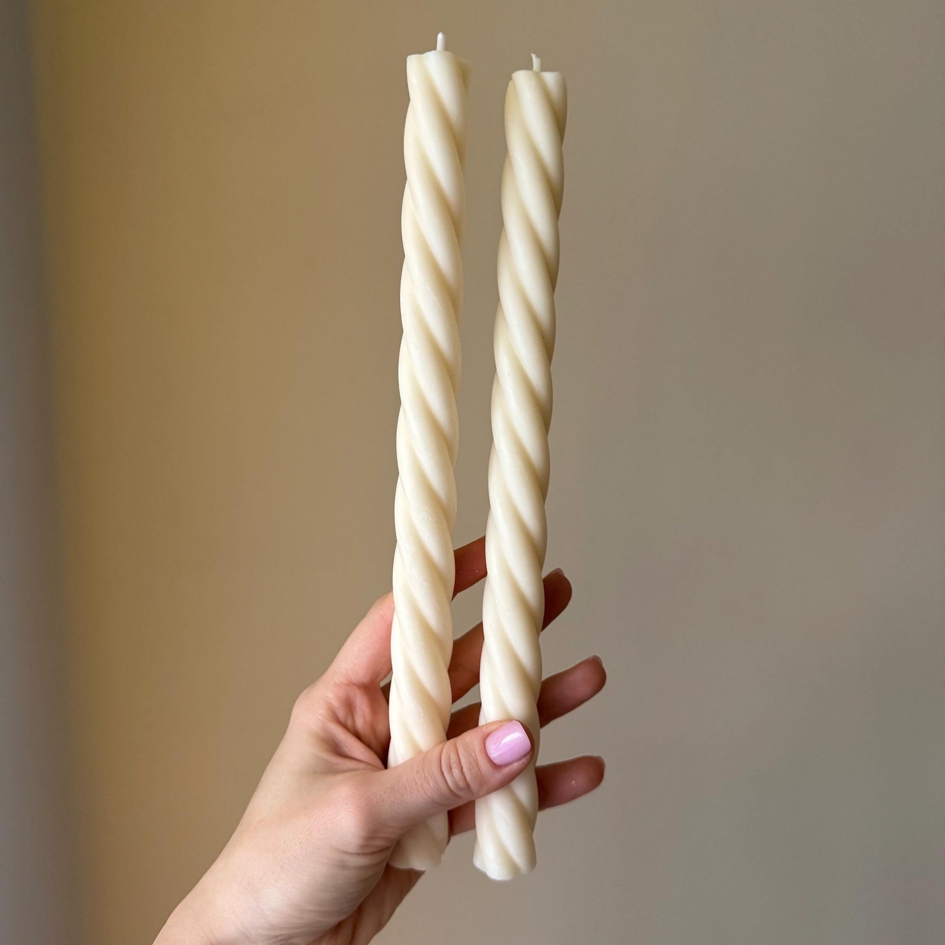 Handmade Spiral Taper Candle: Decorative Soy Wax Candle