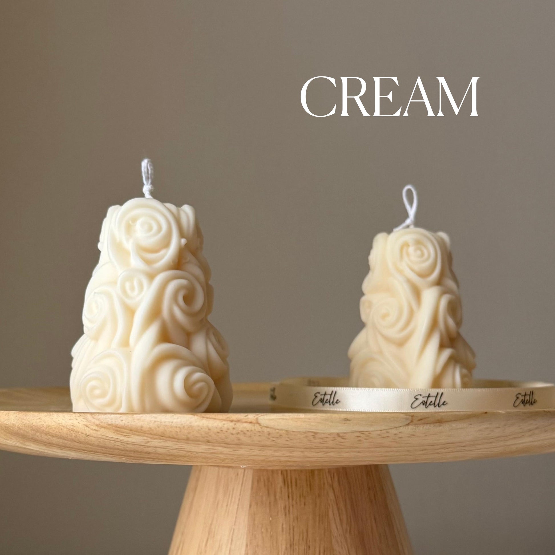 Handmade Roses Soy Candle | Sculptural Home Decor, Wedding Favor