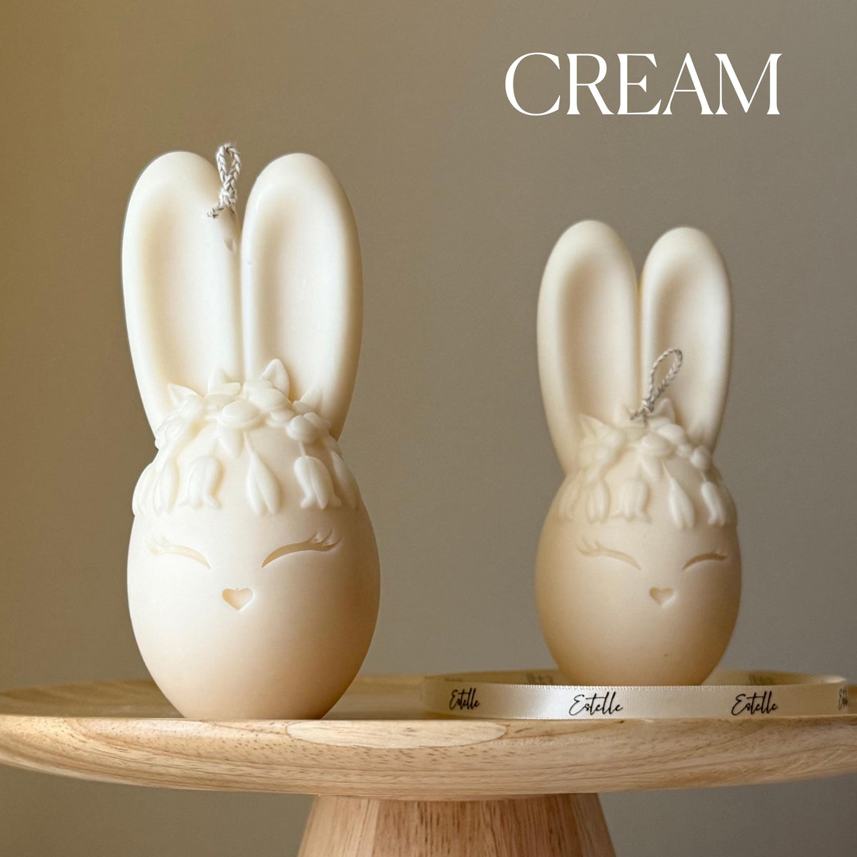 Bougie de soja Oeuf Lapin : Déco maison faite main, cadeau de pendaison de crémaillère